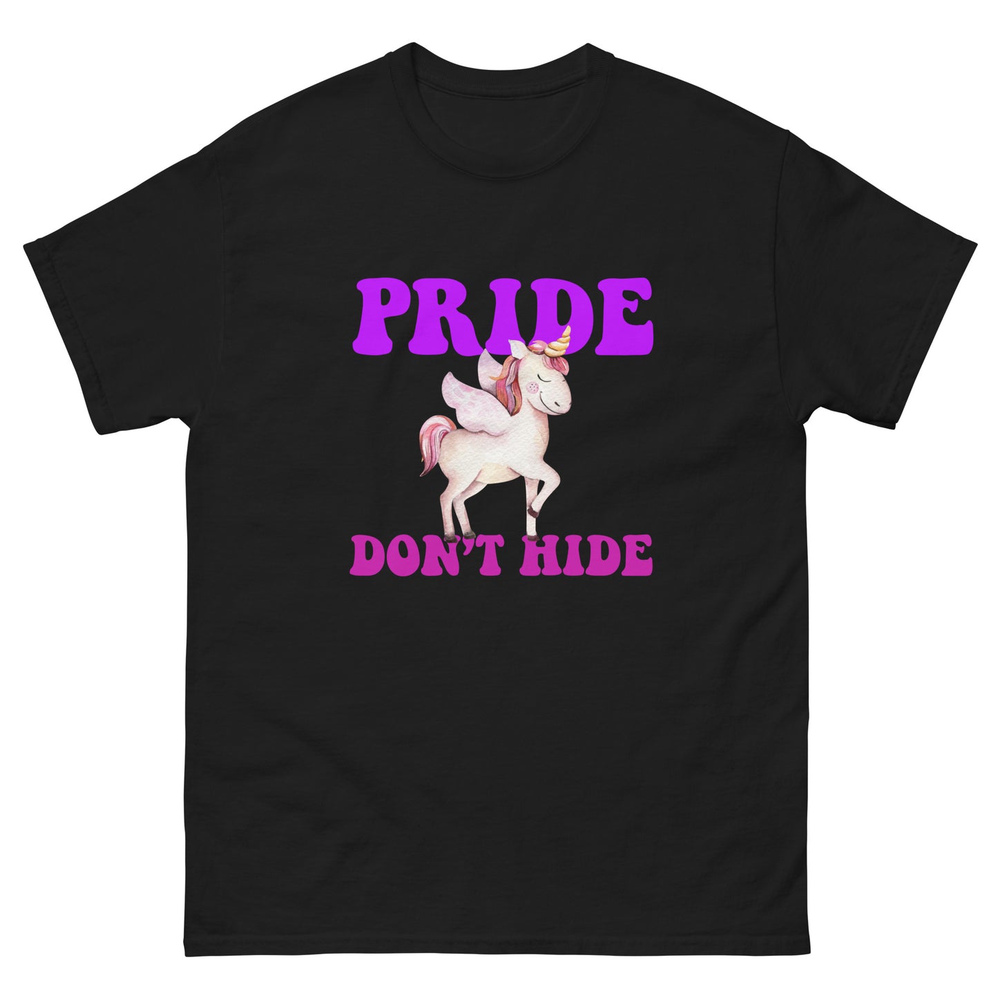 Celebrate LGBTQ Pride Events Month Pride Don't Hide Unicorn T-shirt