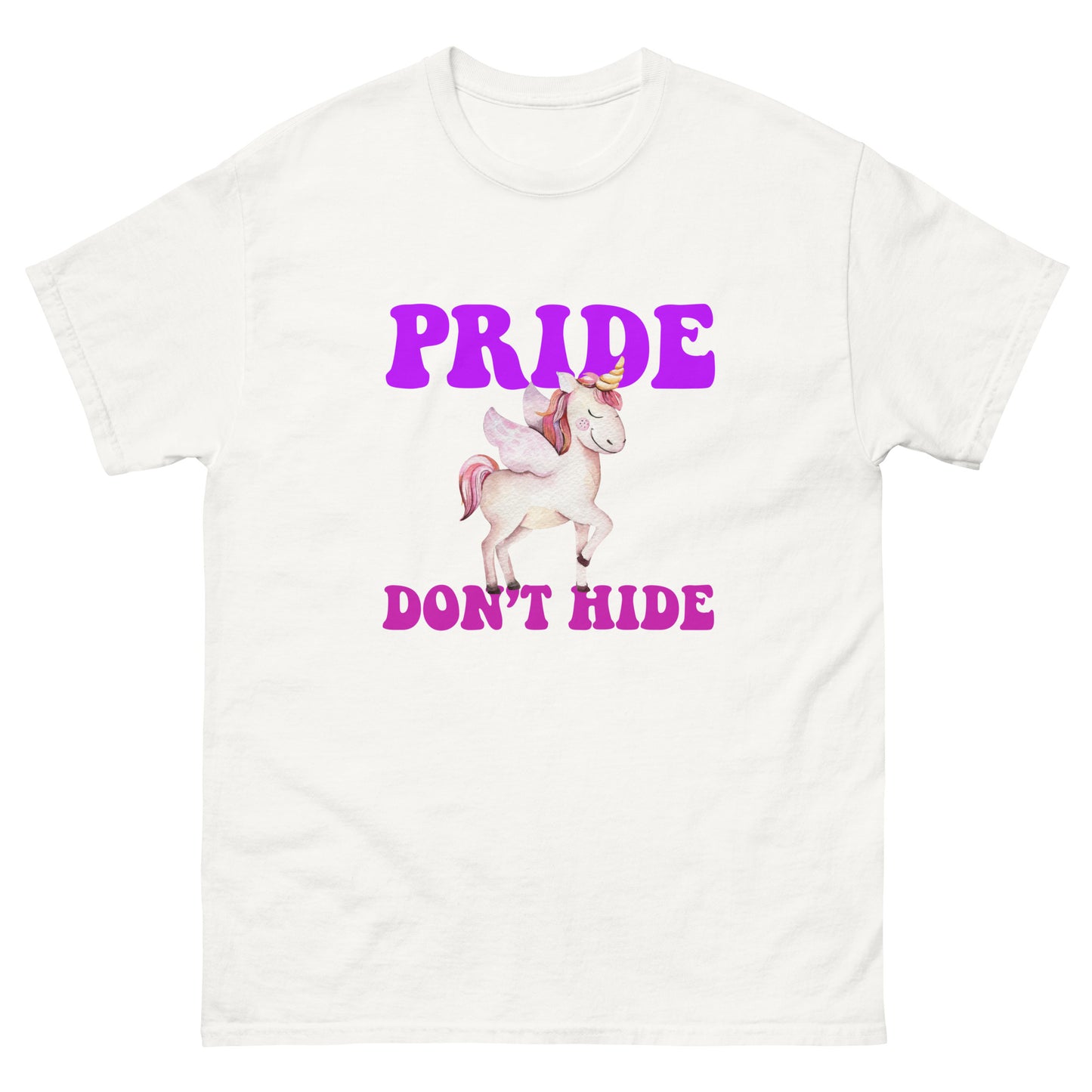 Celebrate LGBTQ Pride Events Month Pride Don't Hide Unicorn T-shirt