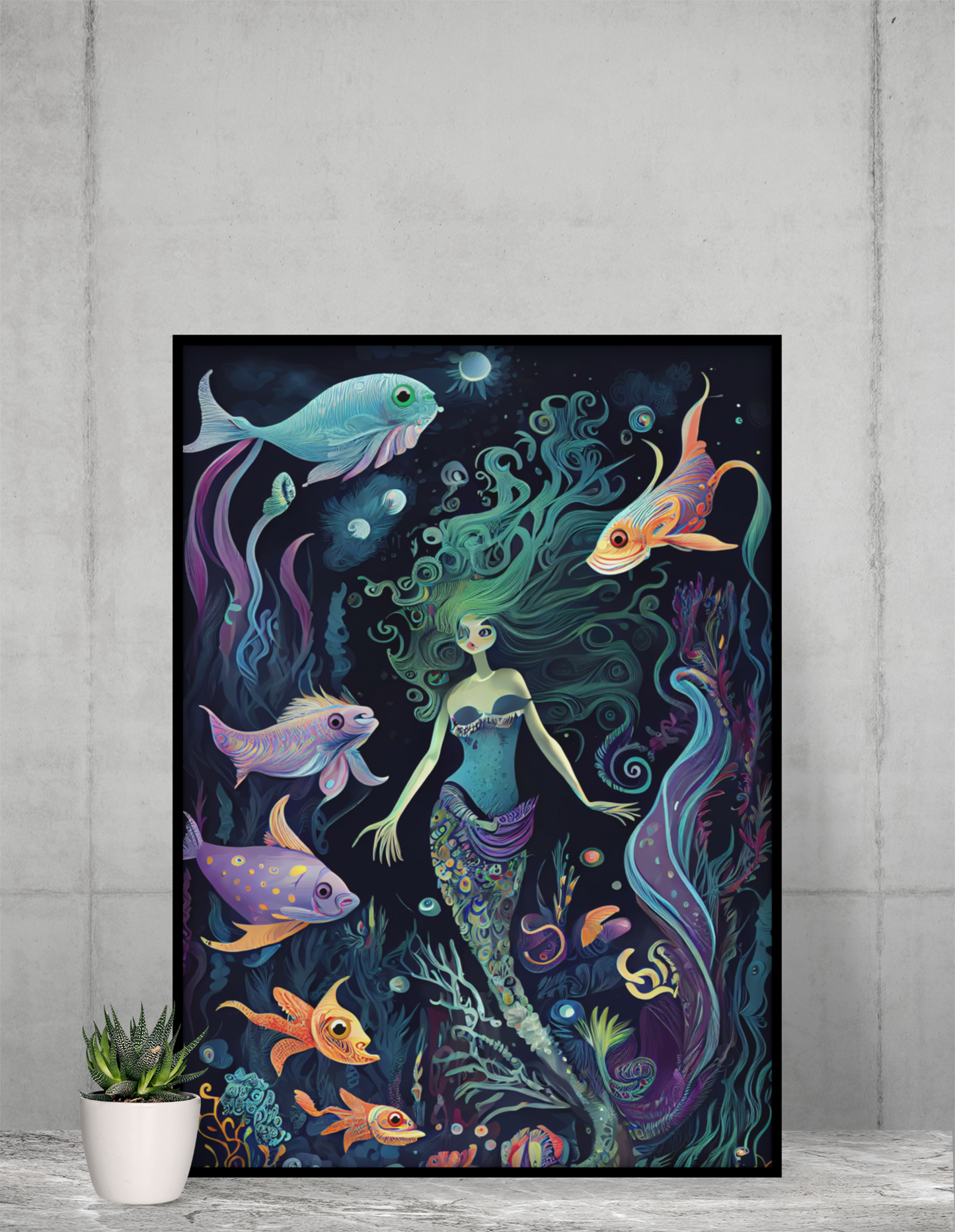 Mermaid Garden Mermaidcore Fairycore Underwater Ocean Poster (5 sizes)