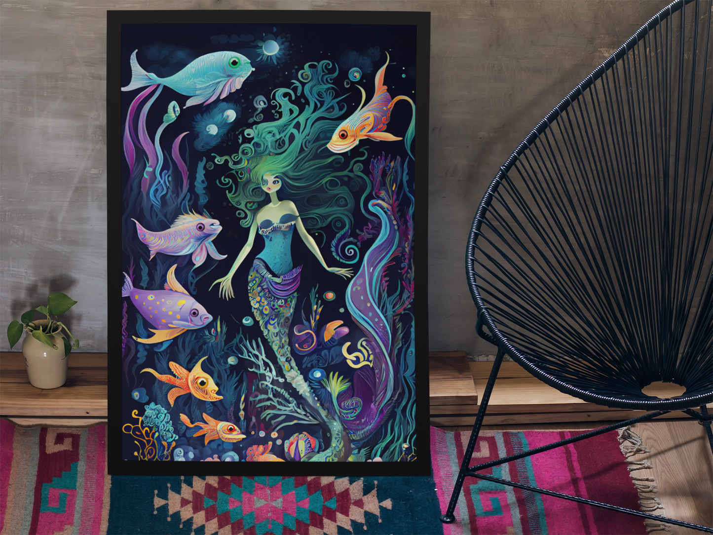 Mermaid Garden Mermaidcore Fairycore Underwater Ocean Poster (5 sizes)