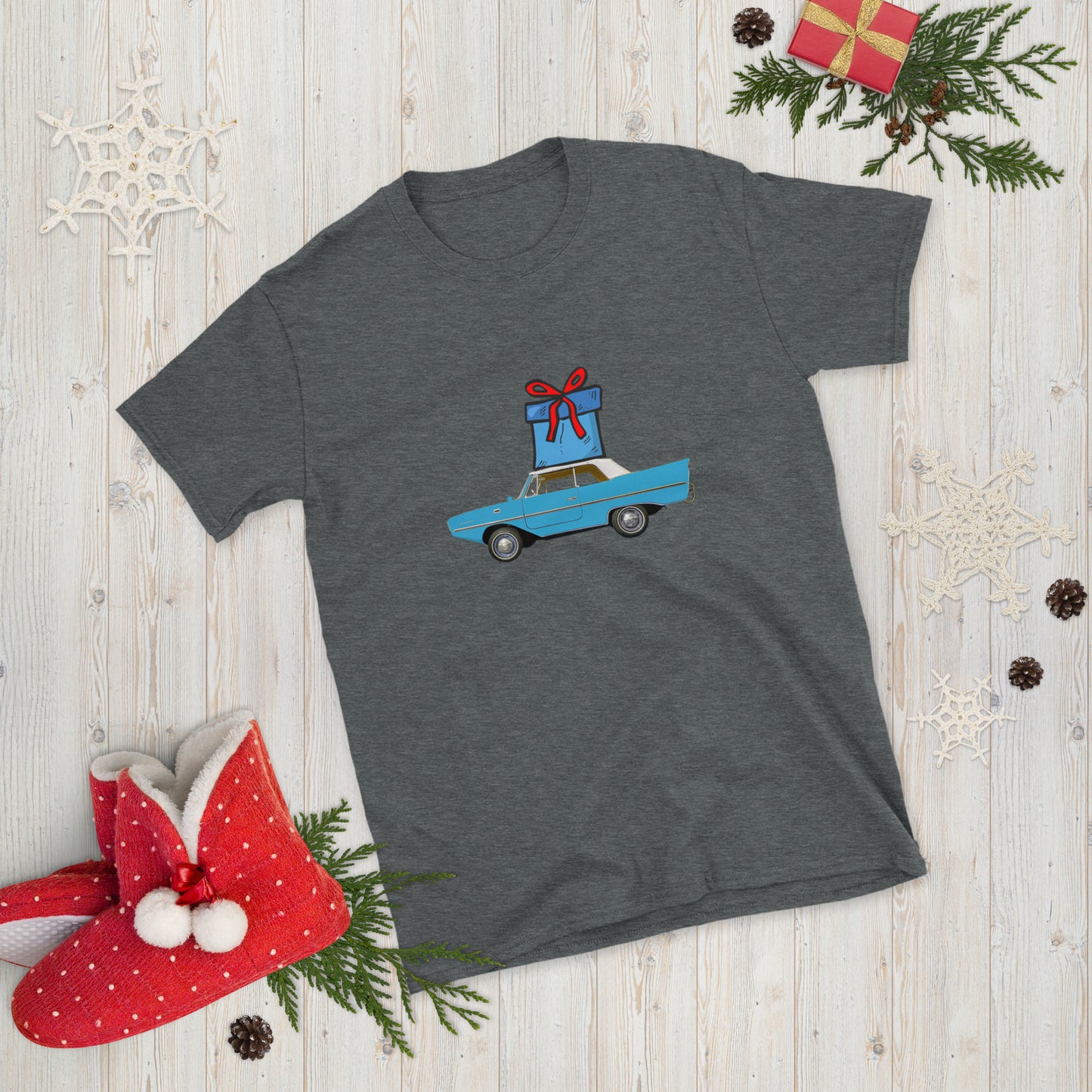 Amphicar 770 Lagoon Blue Amphibious Car with Holiday Present for Car Lovers Unisex T-Shirt