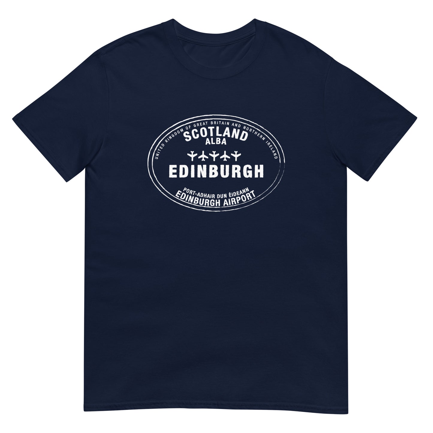 Edinburgh Scotland Passport Stamp Travel Unisex T-Shirt