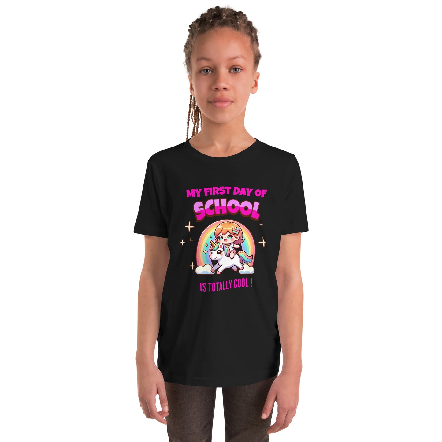 First Day of School Magical Unicorn Ride Back-to-School Girl and Kids T-Shirt