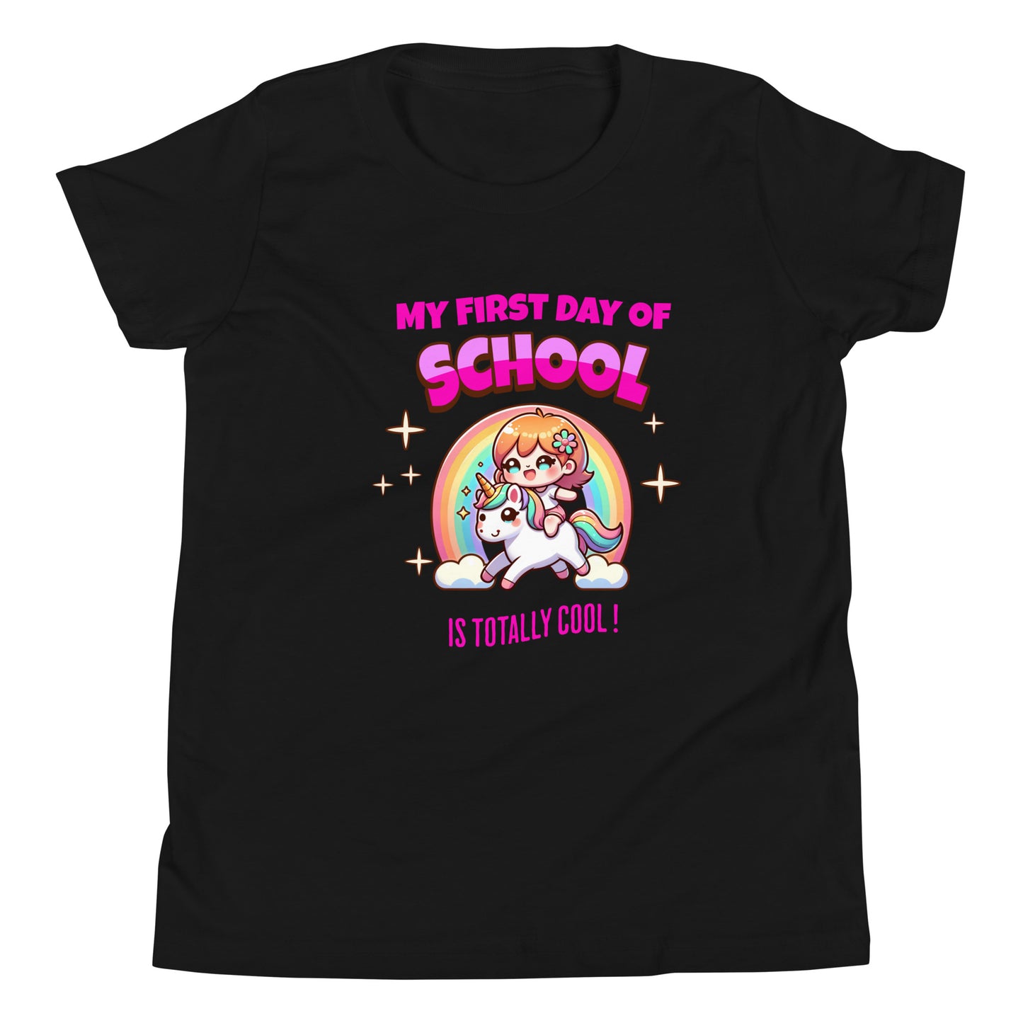 First Day of School Magical Unicorn Ride Back-to-School Girl and Kids T-Shirt