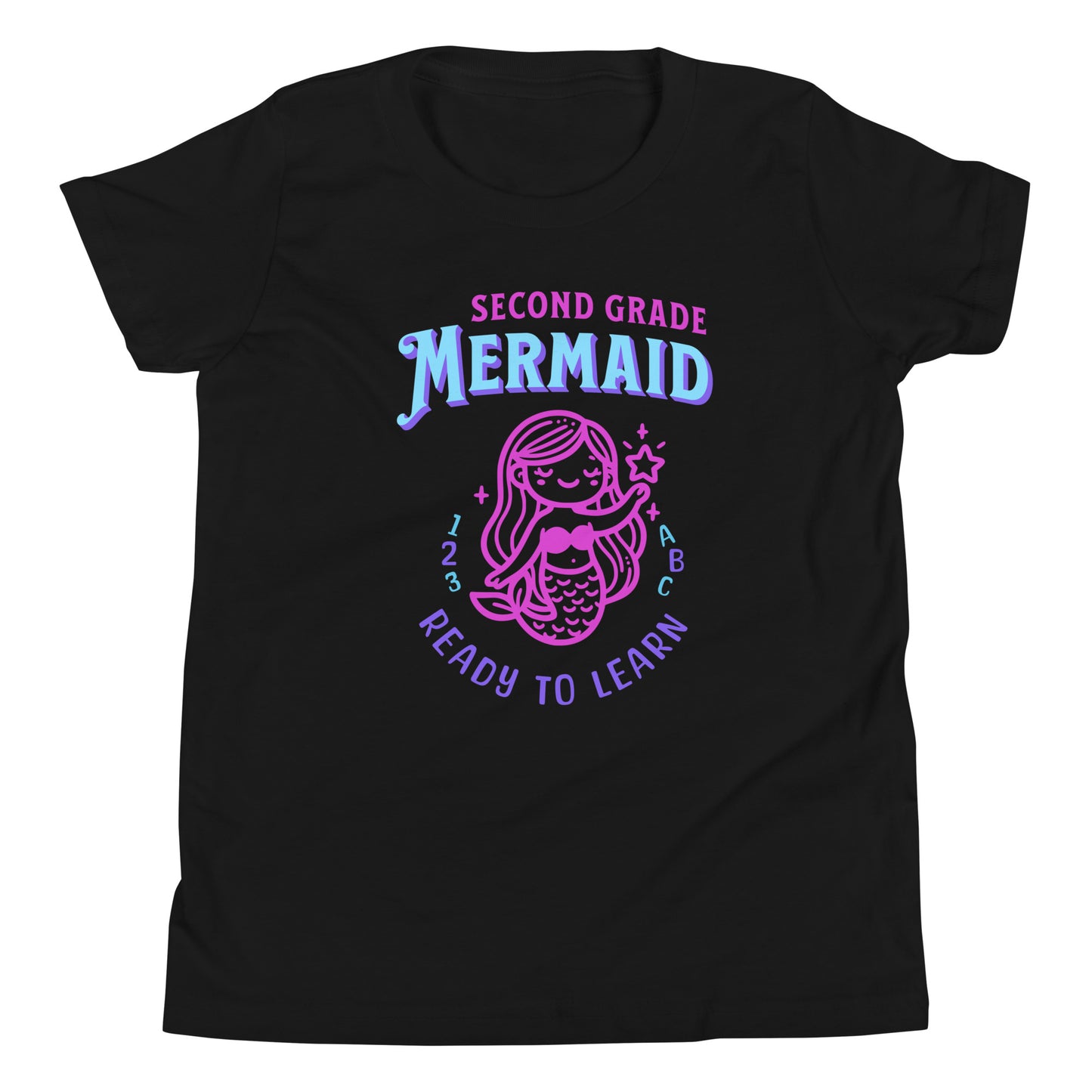 Second Grade Mermaid Ready-to-Learn Kids and Girls Youth T-Shirt