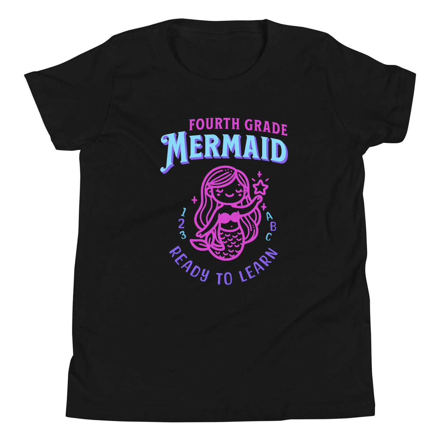 Fourth Grade Mermaid Ready-to-Learn Kids and Girls Youth T-Shirt