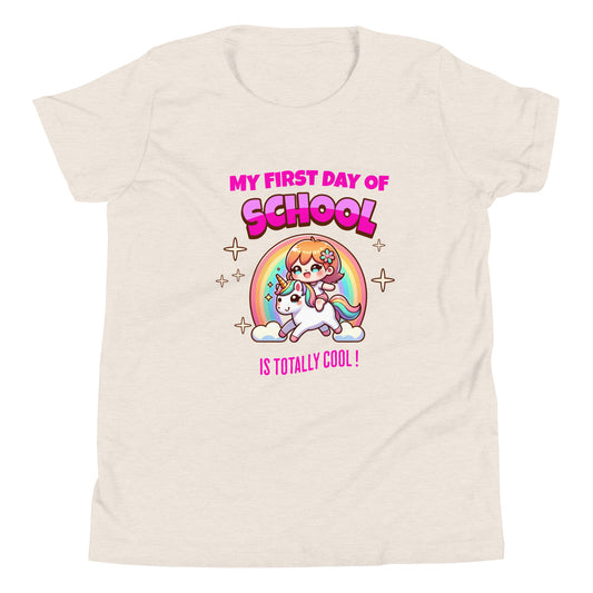 First Day of School Magical Unicorn Ride Back-to-School Girl and Kids T-Shirt