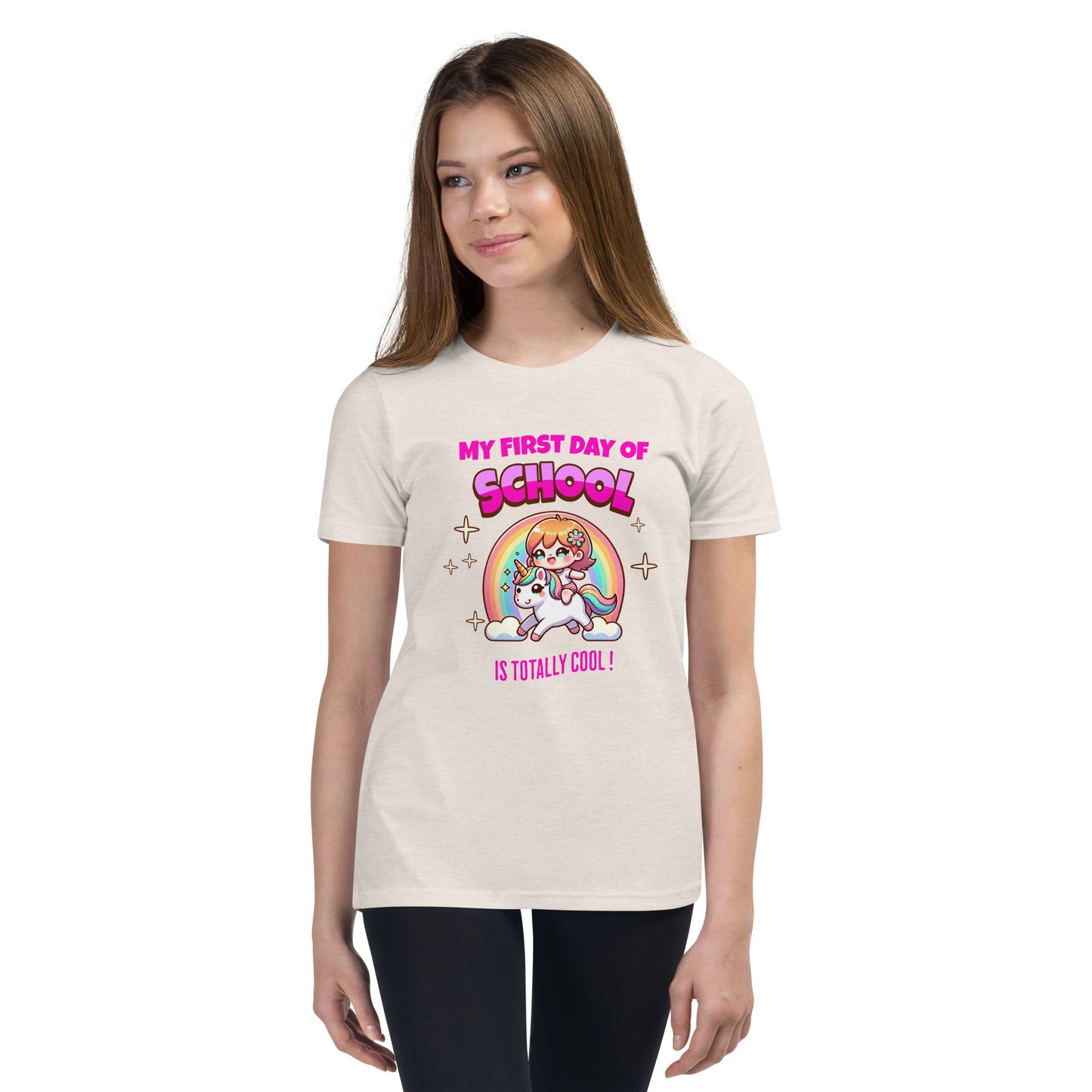 First Day of School Magical Unicorn Ride Back-to-School Girl and Kids T-Shirt