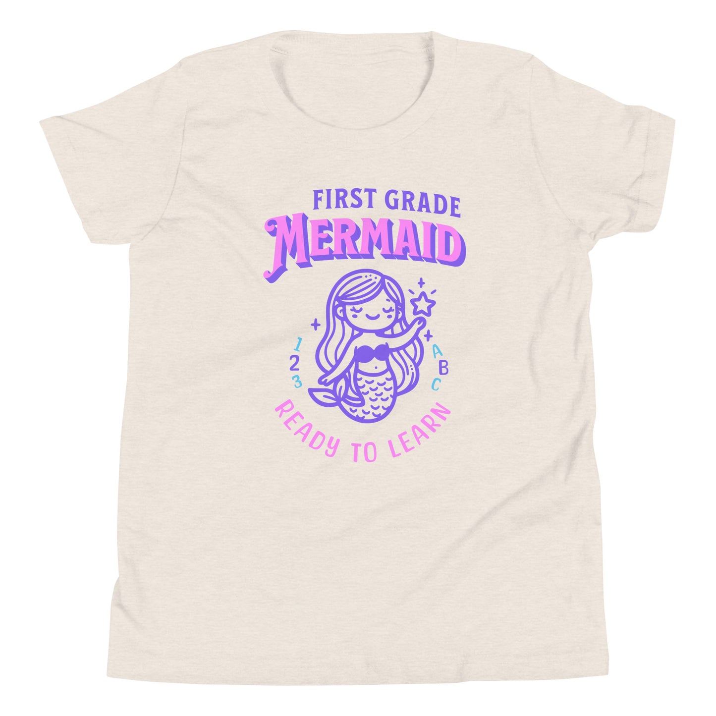 First Grade Mermaid Ready-to-Learn Kids and Girls Youth T-Shirt