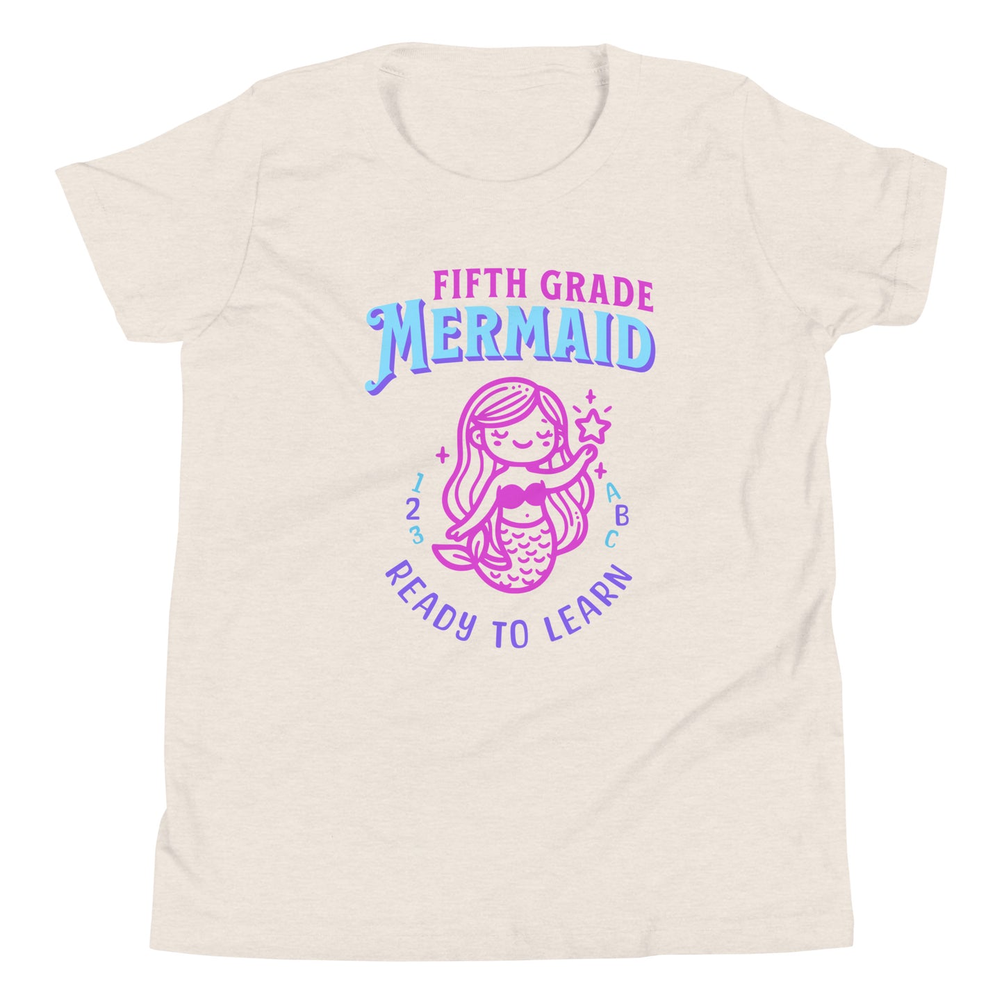 Fifth Grade Mermaid Ready-to-Learn Kids and Girls Youth T-Shirt