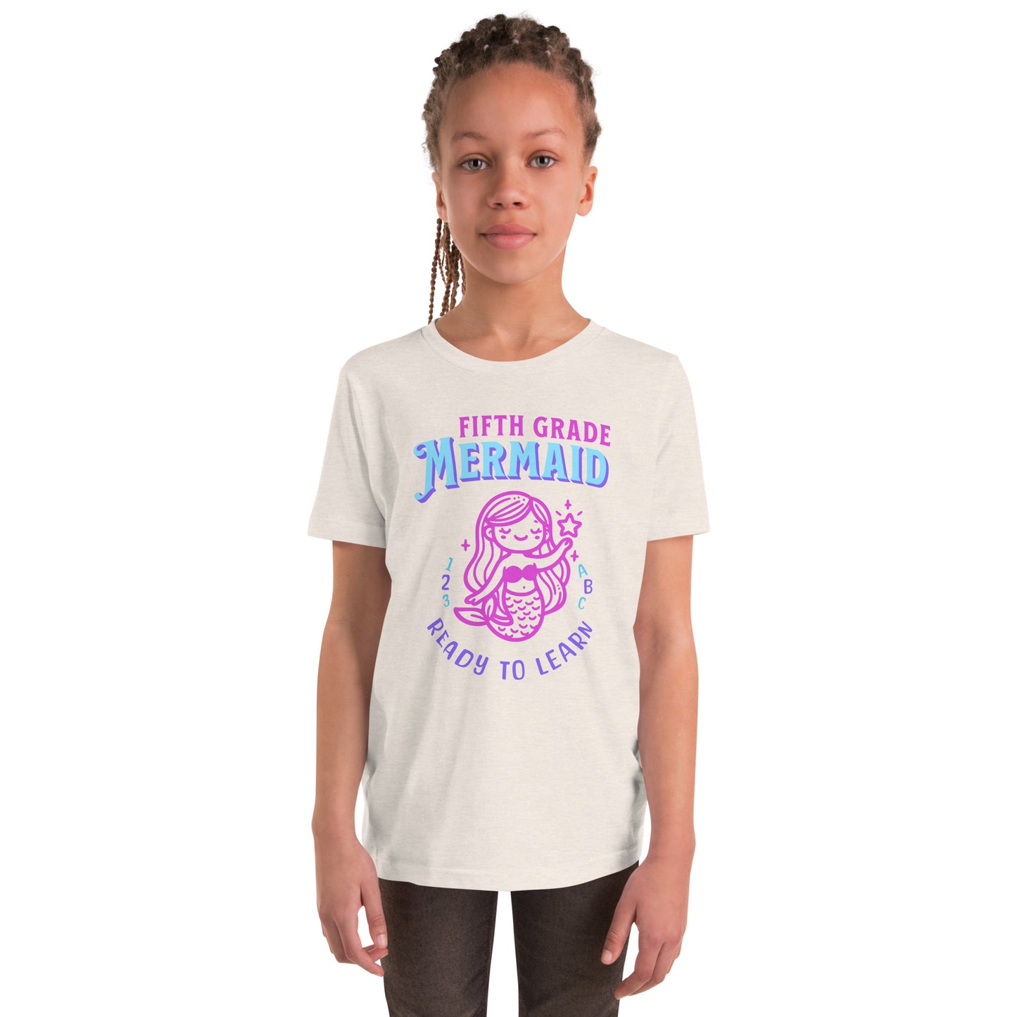 Fifth Grade Mermaid Ready-to-Learn Kids and Girls Youth T-Shirt