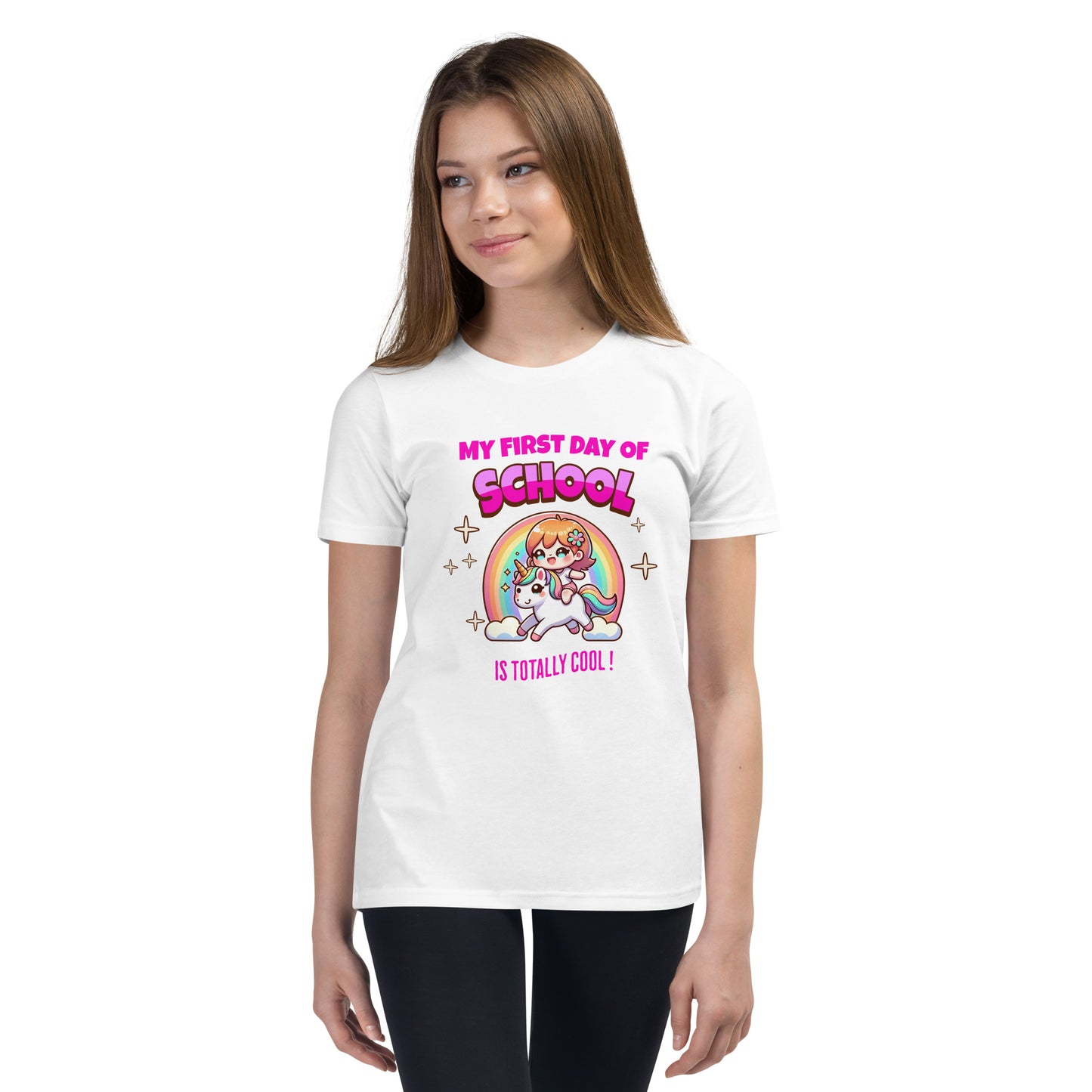 First Day of School Magical Unicorn Ride Back-to-School Girl and Kids T-Shirt