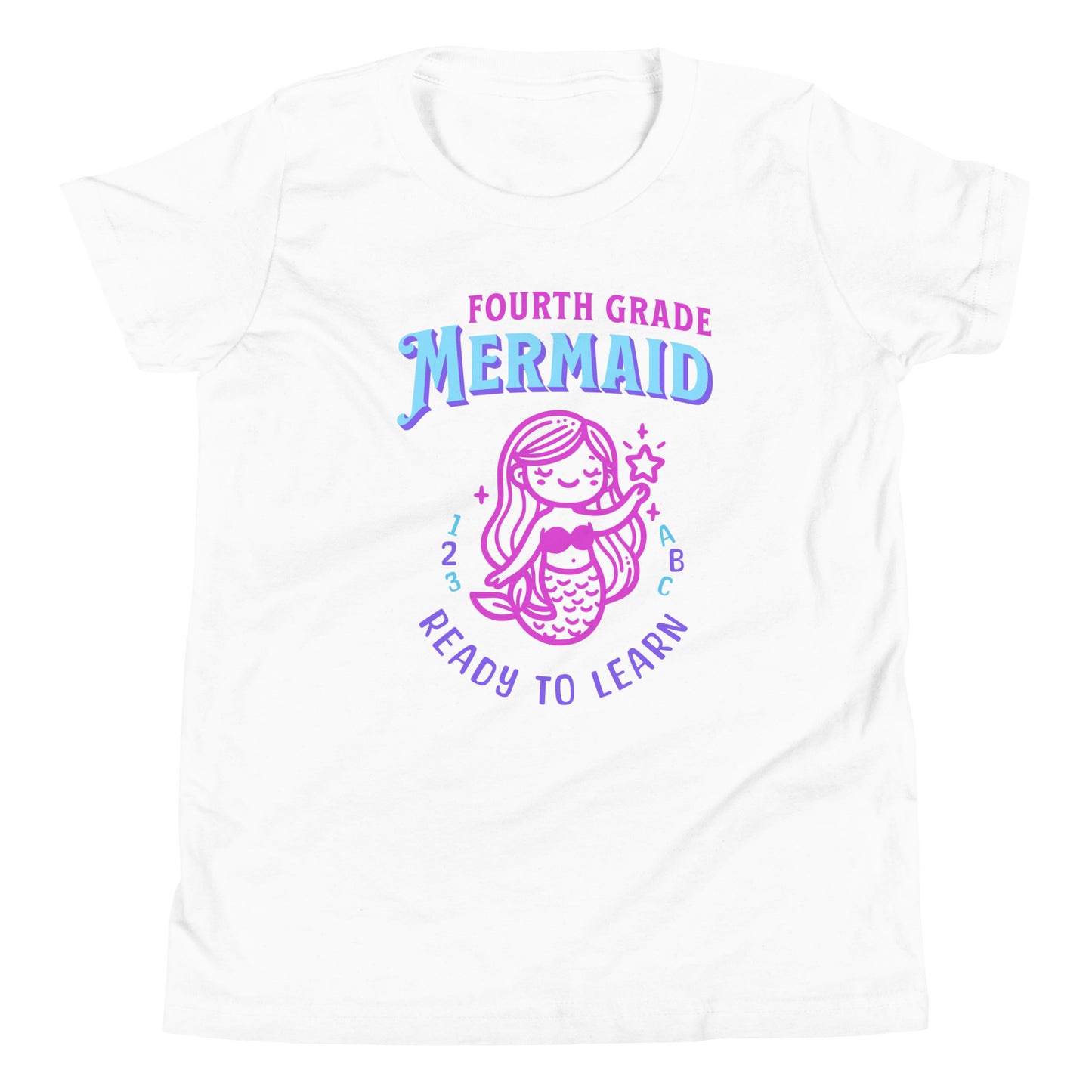 Fourth Grade Mermaid Ready-to-Learn Kids and Girls Youth T-Shirt