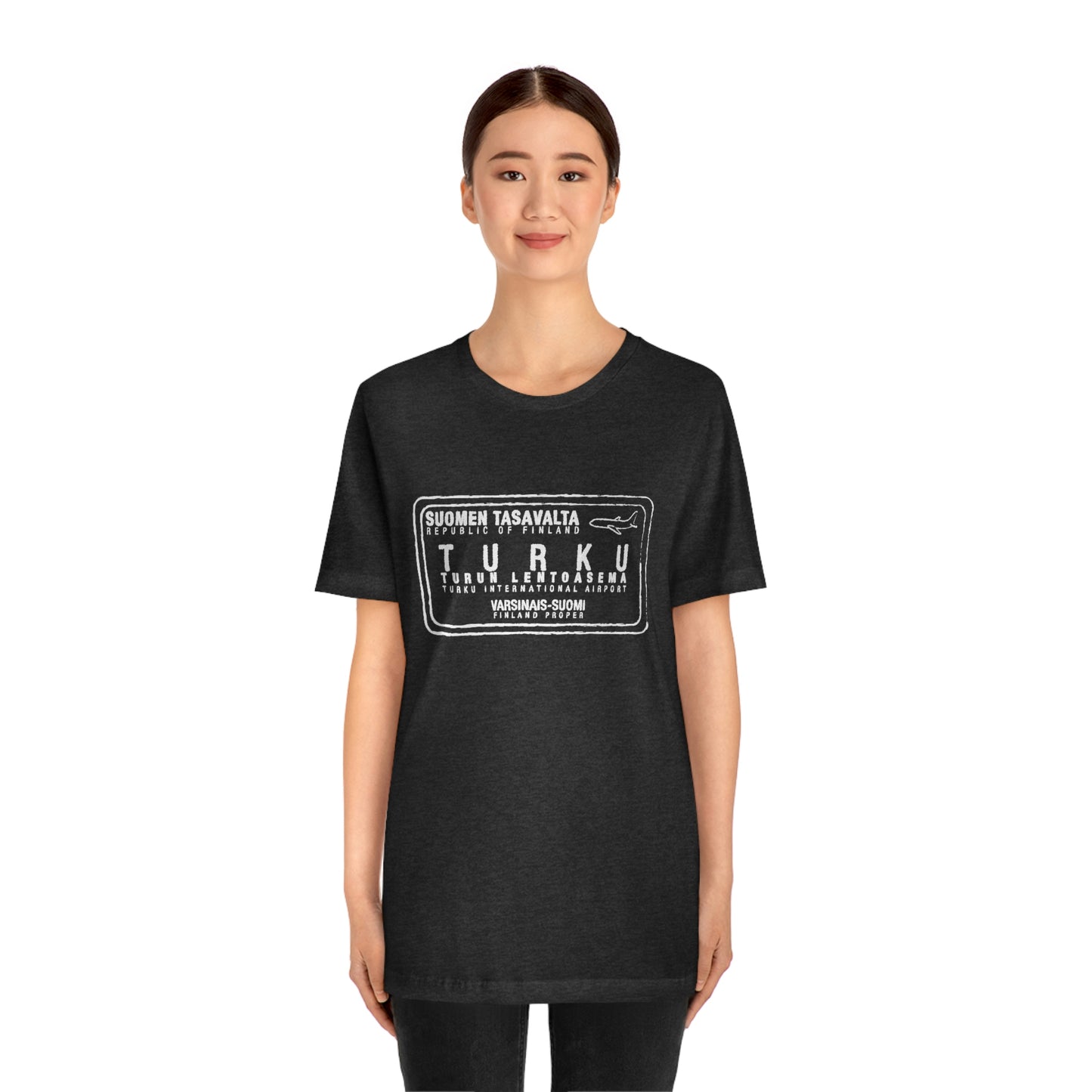 Turku Finland Passport Stamp Vacation Travel Unisex T-shirt