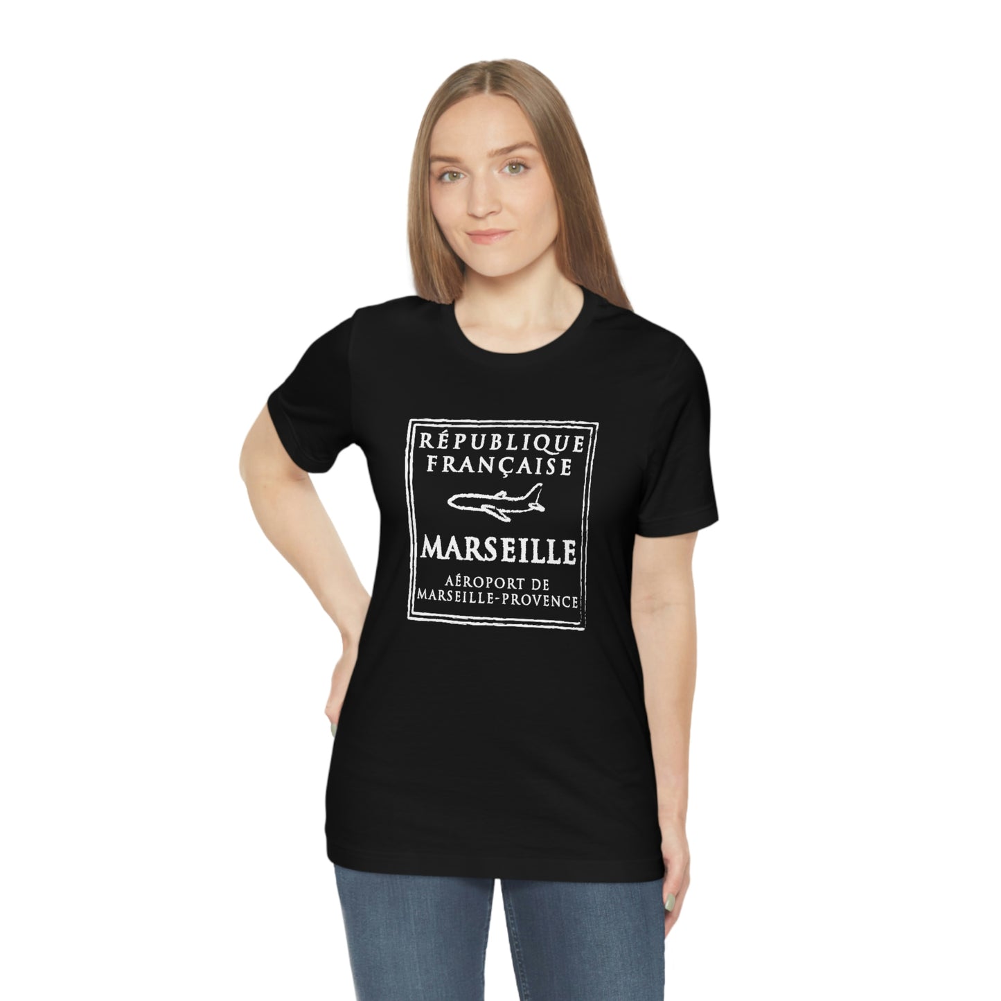 Marseille France Passport Stamp Vacation Travel Unisex T-shirt