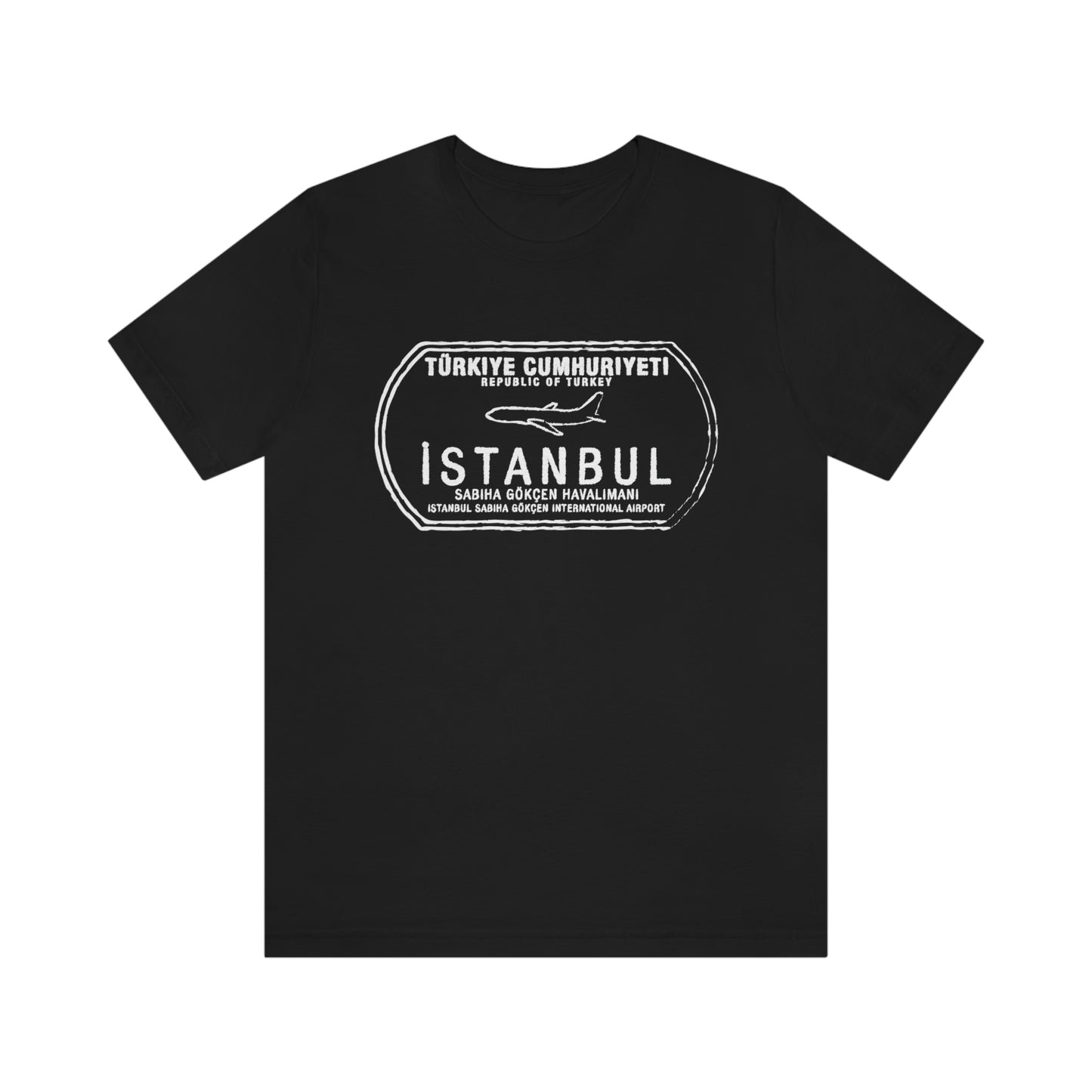 Istanbul Sabiha Gökçen International Airport Passport Stamp Vacation Travel Unisex T-shirt