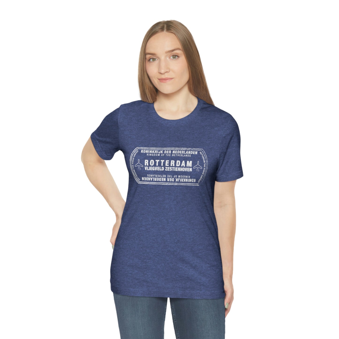 Rotterdam Netherlands Passport Stamp Vacation Travel Unisex T-shirt