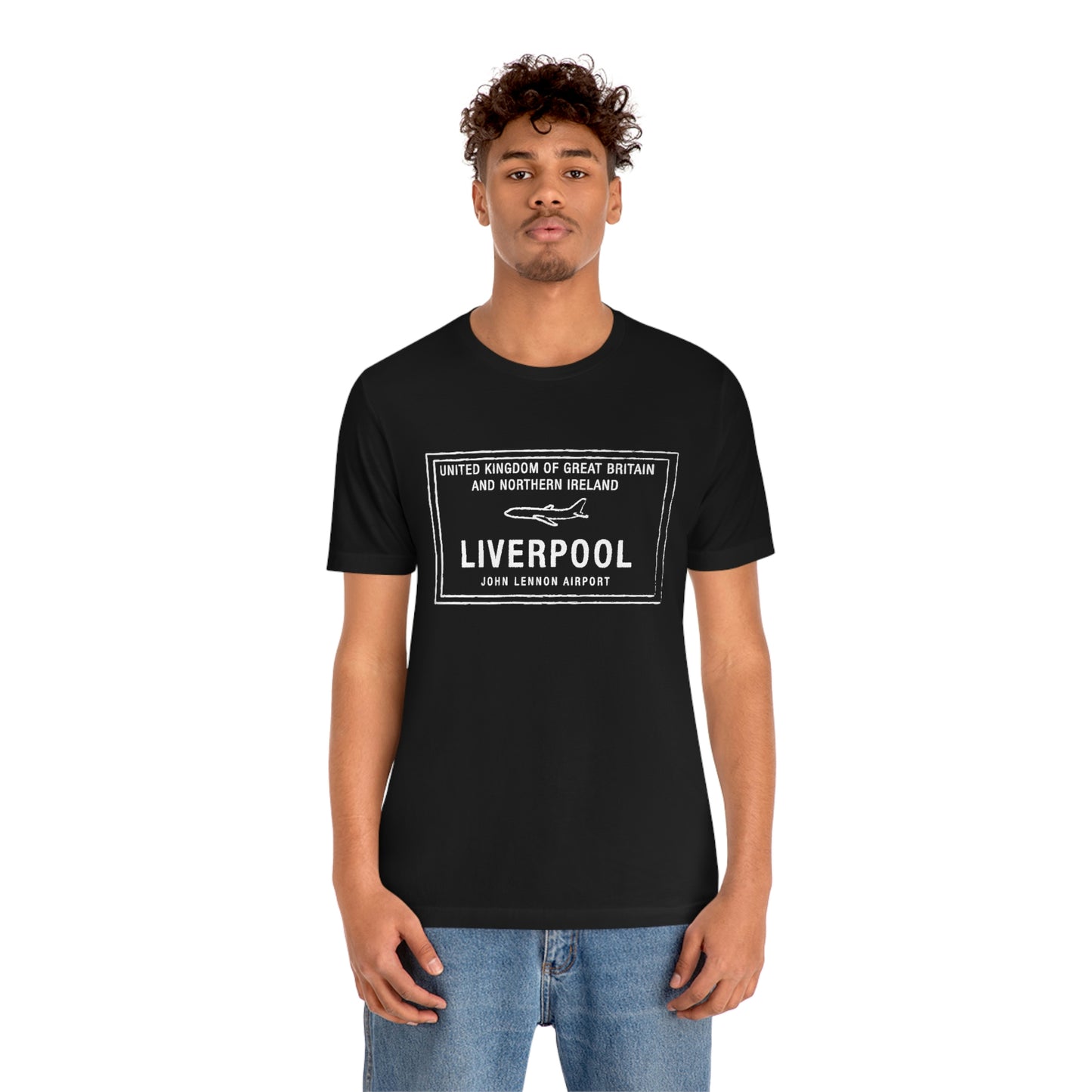 Liverpool John Lennon Airport Passport Stamp Vacation Travel Unisex T-shirt