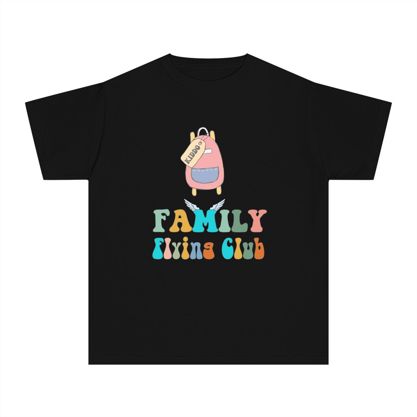 Family Flying Club - Kiddo Backpack - Family Matching Shirts - Youth Midweight Tee