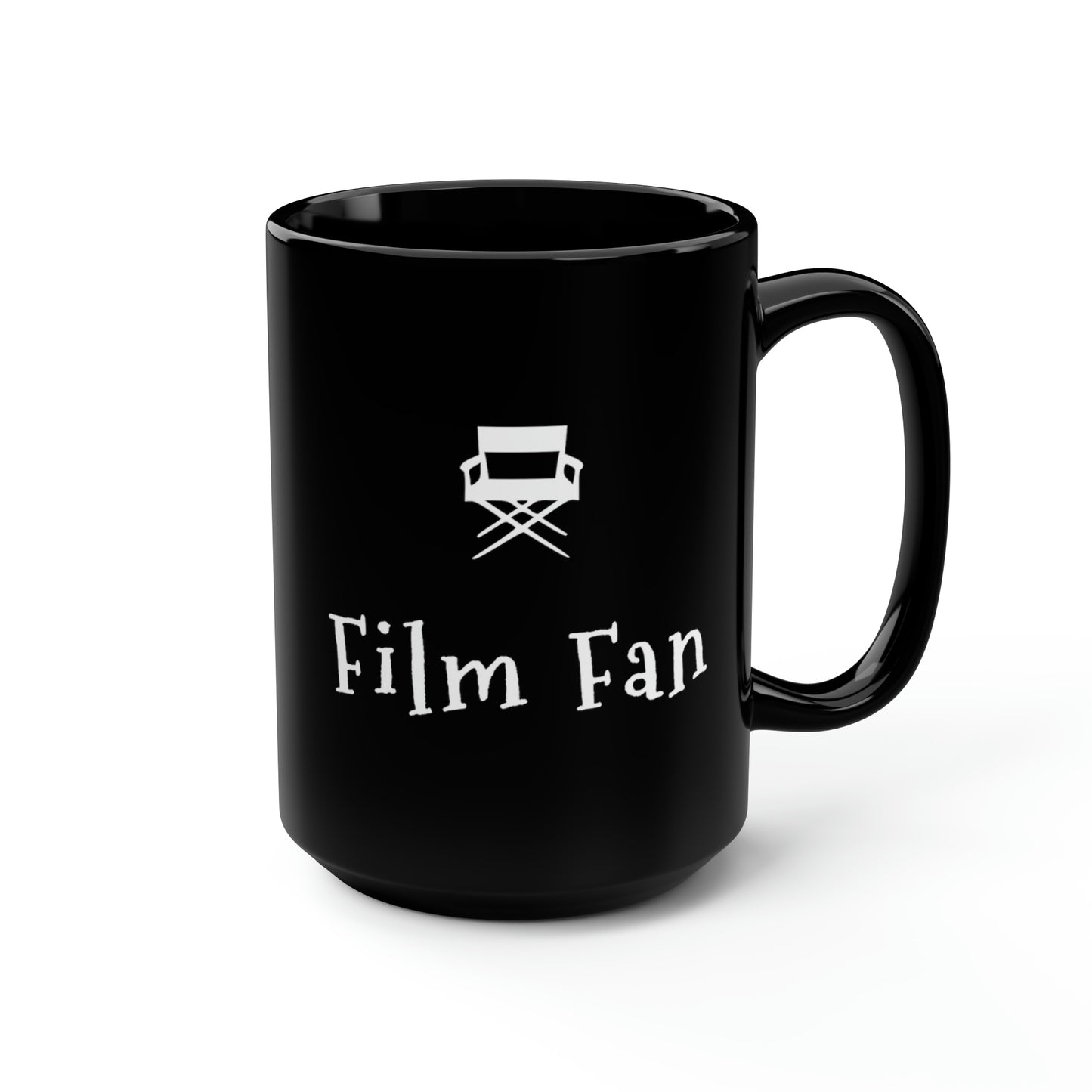 Film Fan Coffee or Tea Gift for Movie Lovers and Film Buffs - Black Mug, 15oz