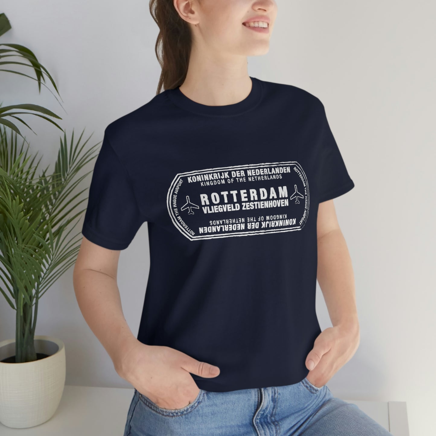 Rotterdam Netherlands Passport Stamp Vacation Travel Unisex T-shirt