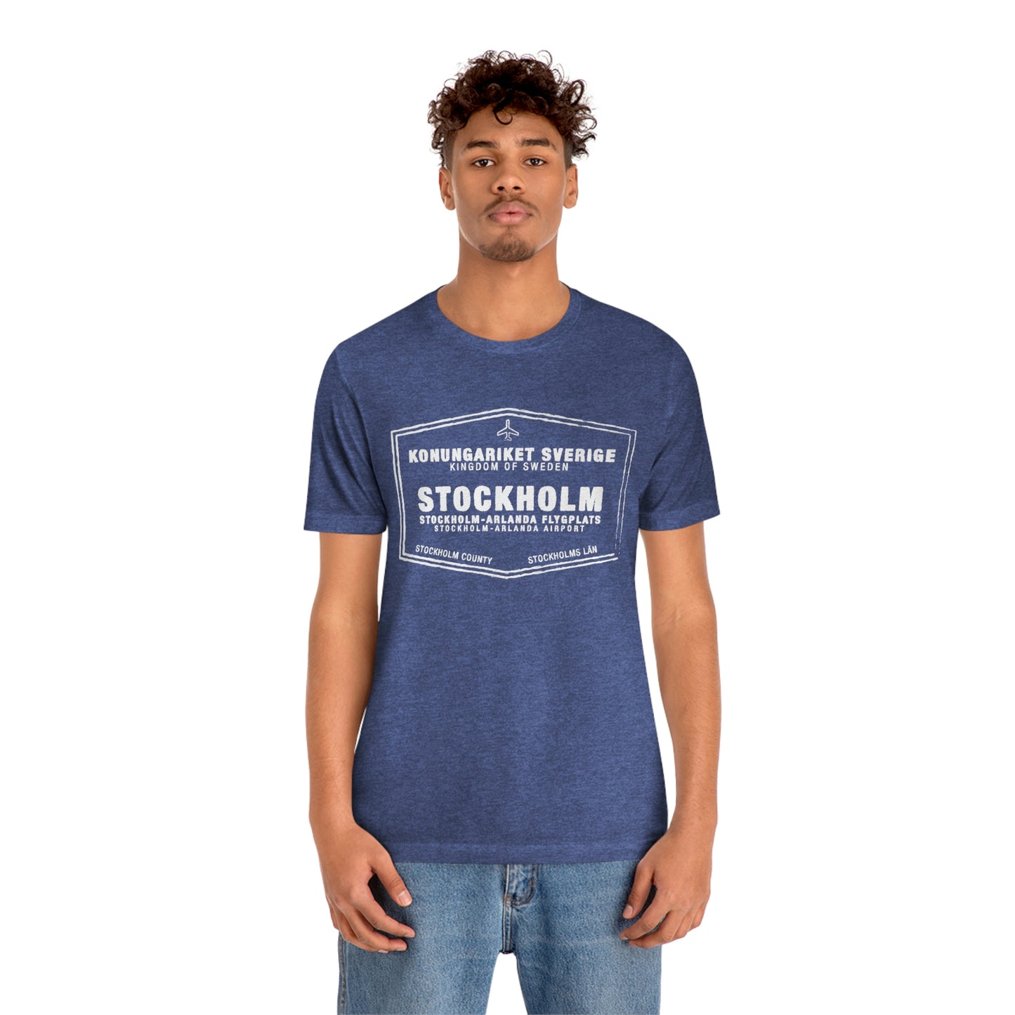 Stockholm Sweden Passport Stamp Vacation Travel Unisex T-shirt