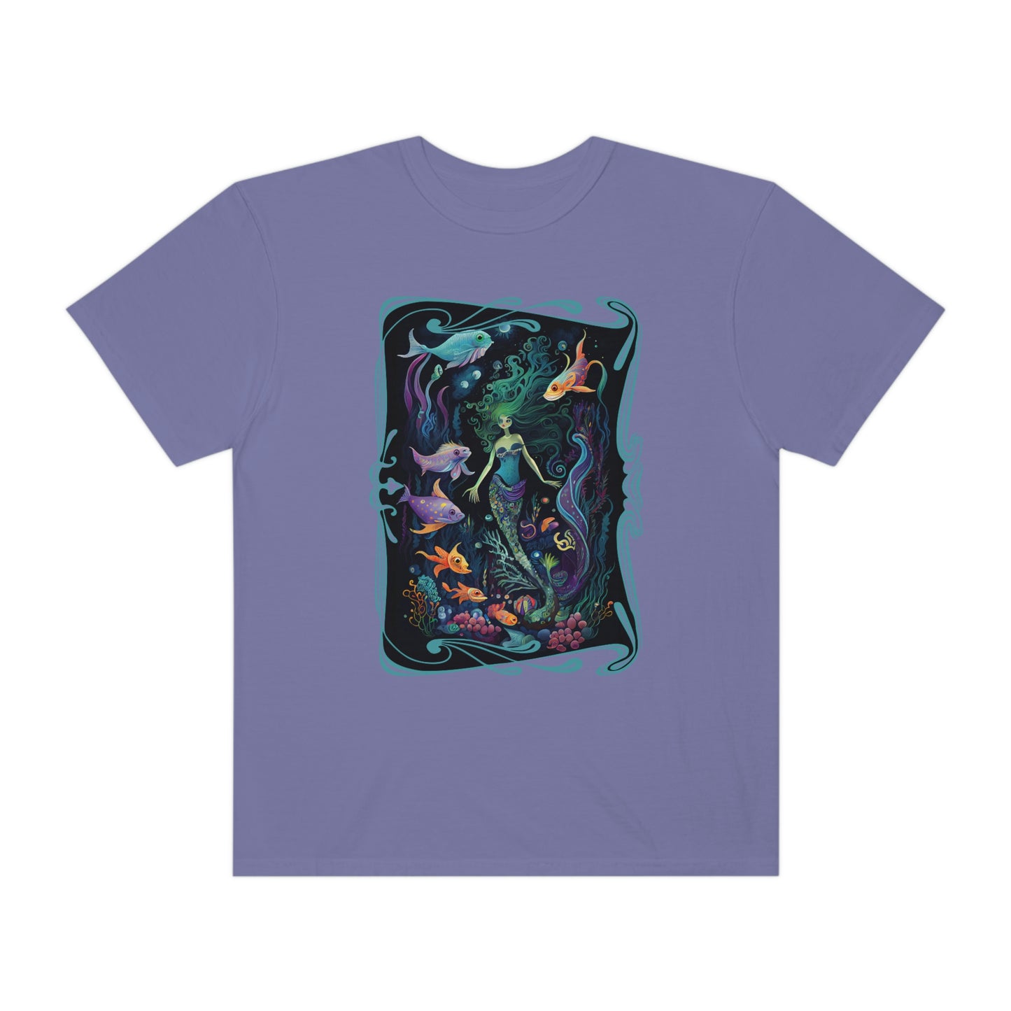 Mermaid Garden Mermaidcore Fairycore Unisex Garment-Dyed T-shirt