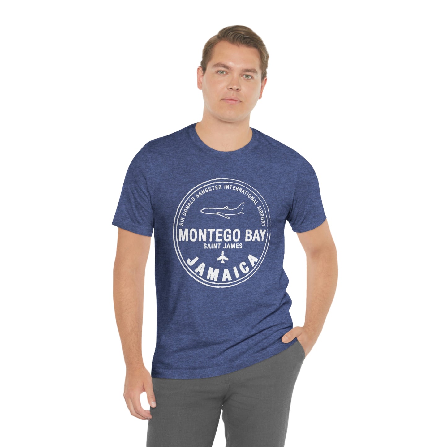 Montego Bay Jamaica Passport Stamp Vacation Travel Unisex T-shirt