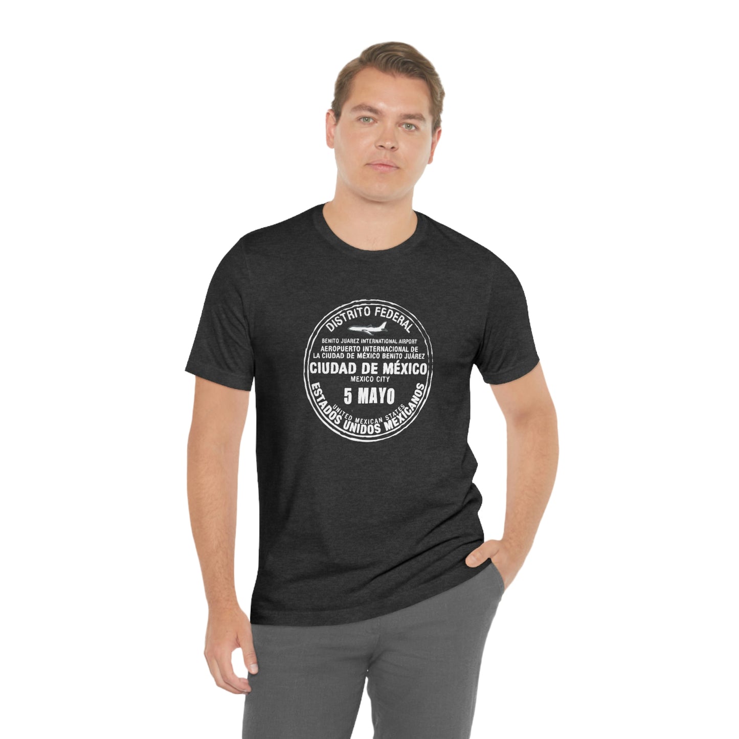 Mexico City May 5 Passport Stamp Travel Unisex T-shirt