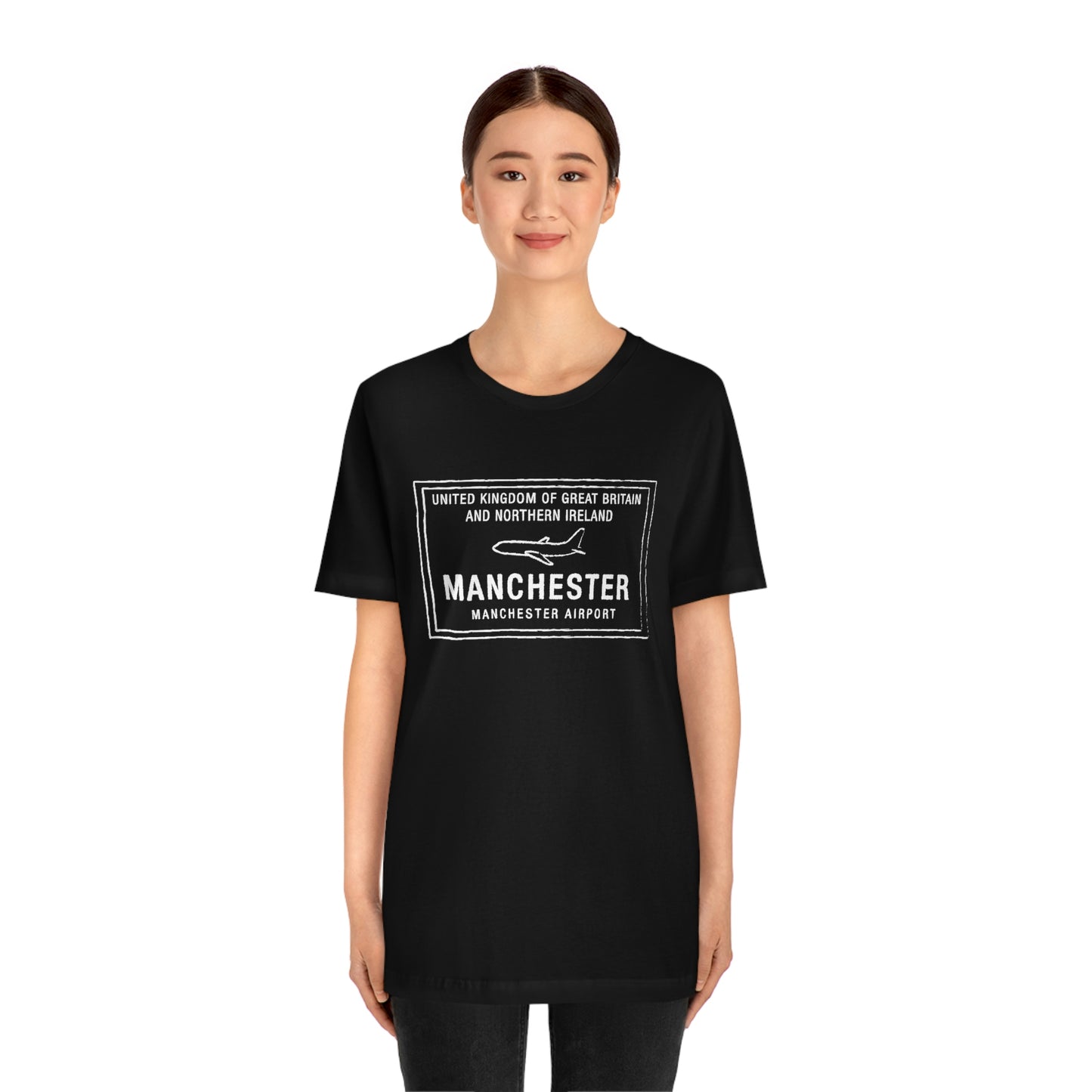 Manchester UK Passport Stamp Vacation Travel Unisex T-shirt