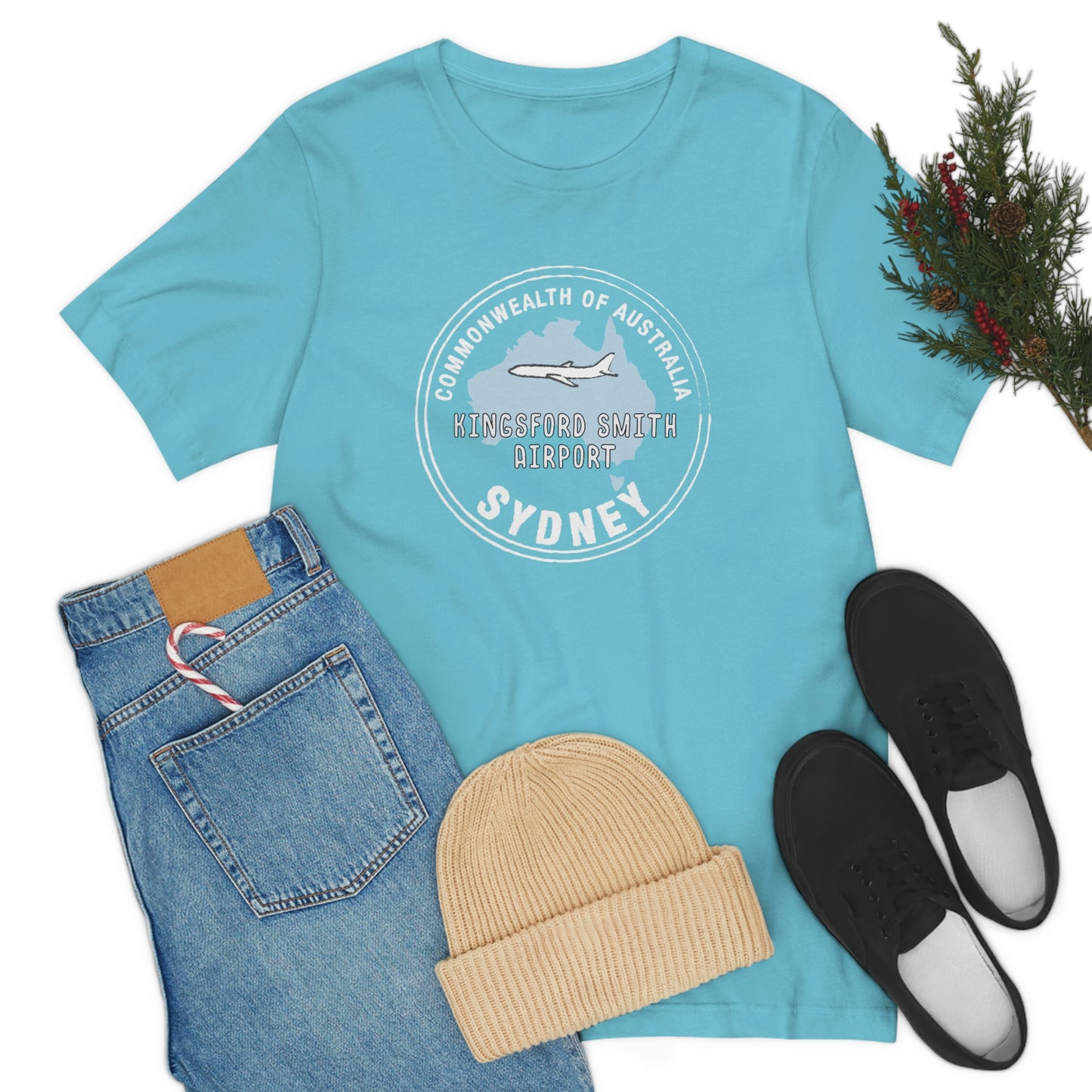 Sydney Australia Passport Stamp Vacation Travel Souvenir Unisex T-shirt