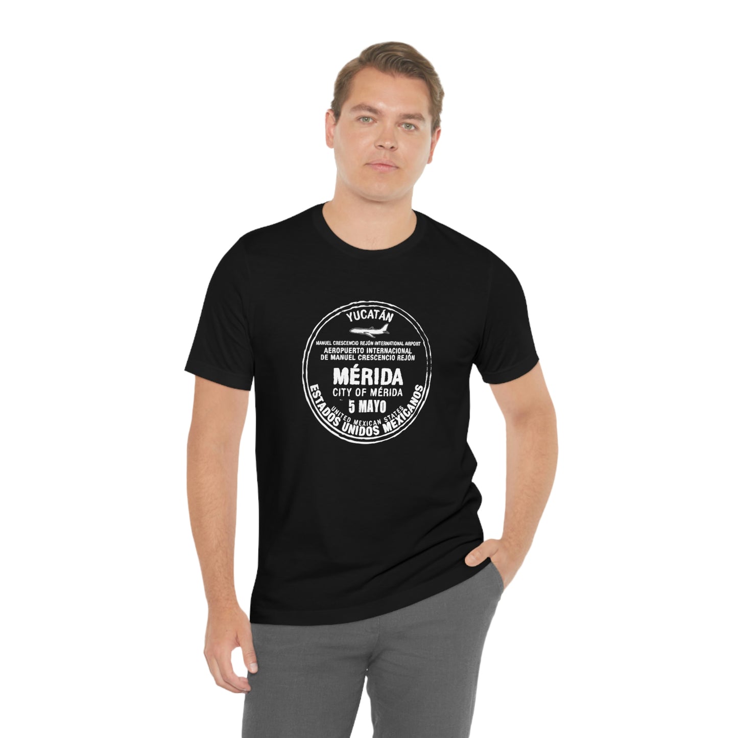 Merida Mexico May 5 Passport Stamp Travel Unisex T-shirt