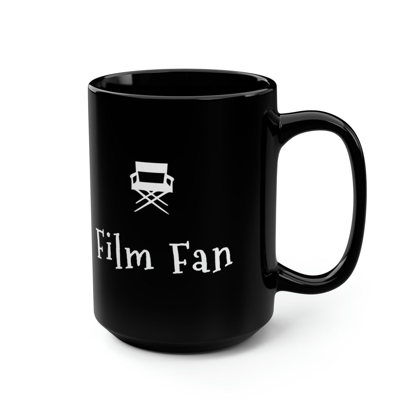 Film Fan Coffee or Tea Gift for Movie Lovers and Film Buffs - Black Mug, 15oz