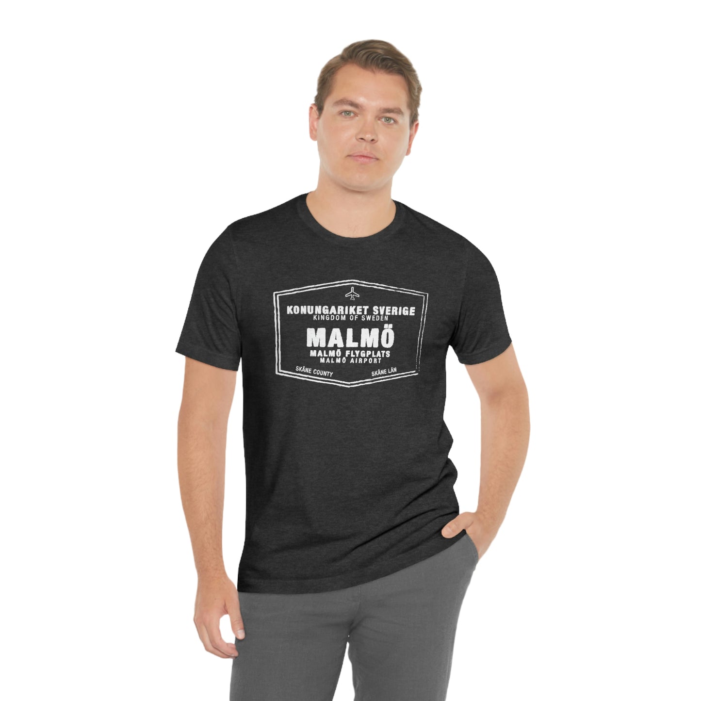 Malmo Sweden Passport Stamp Vacation Travel Unisex T-shirt