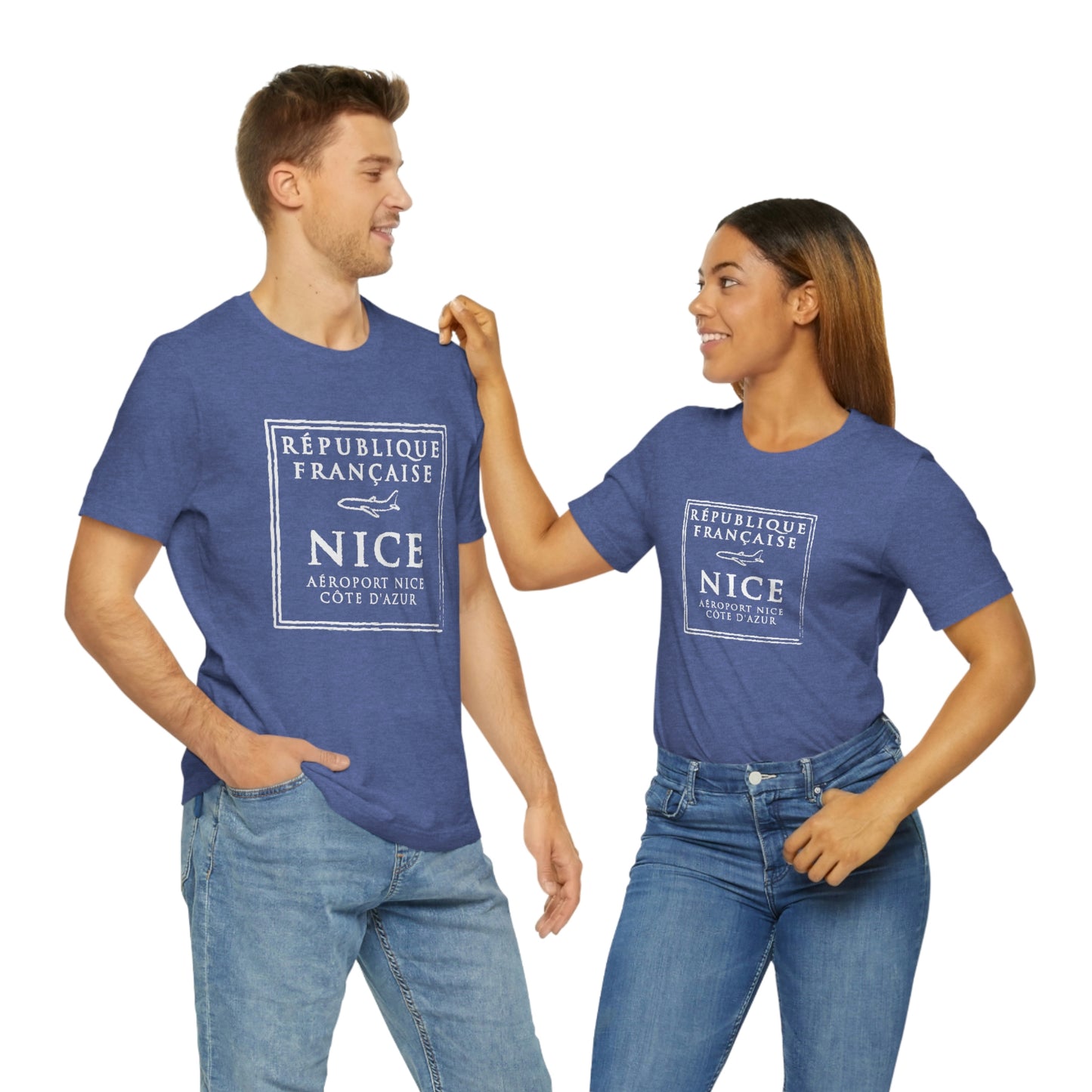 Nice France Passport Stamp Vacation Travel Unisex T-shirt