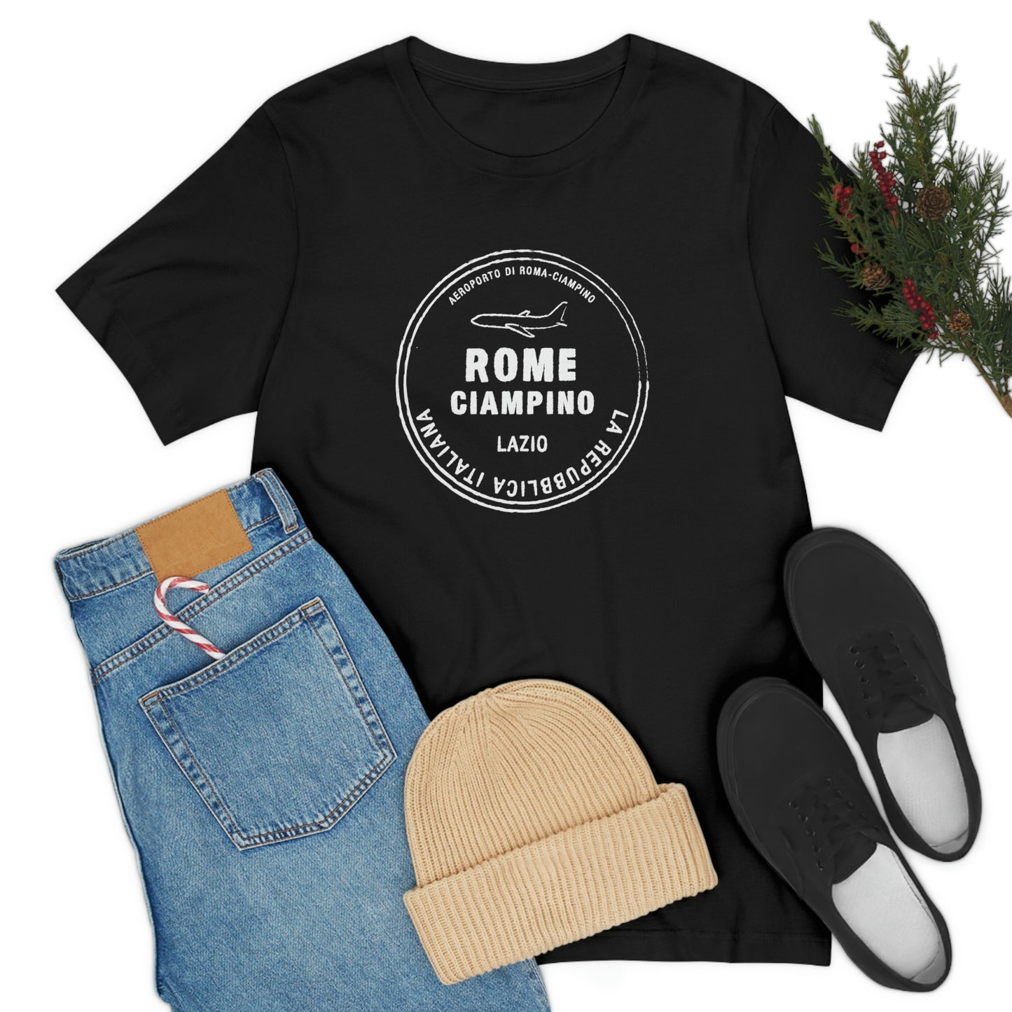 Rome Italy Passport Stamp Vacation Travel Unisex T-shirt