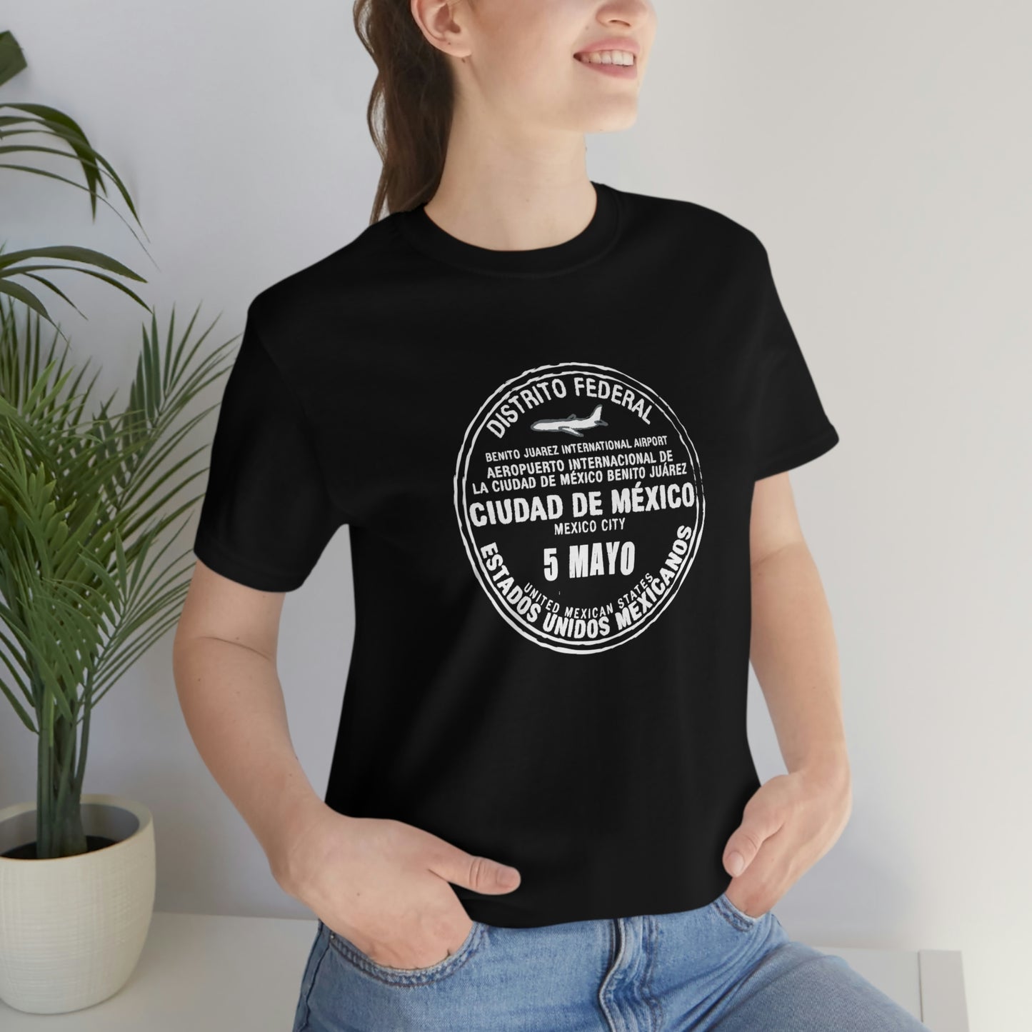 Mexico City May 5 Passport Stamp Travel Unisex T-shirt