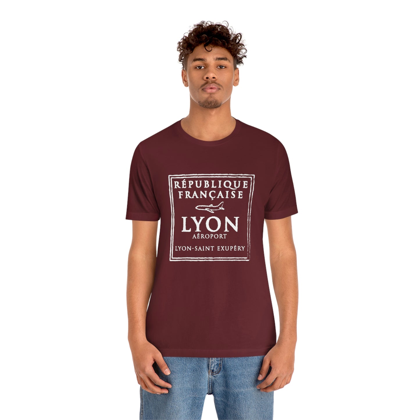 Lyon France Passport Stamp Vacation Travel Unisex T-shirt