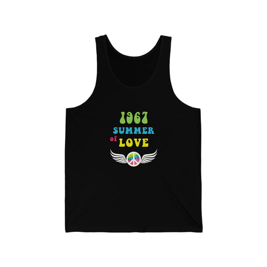 1967 Summer of Love Flying Peace Wings Unisex Jersey Tank Top