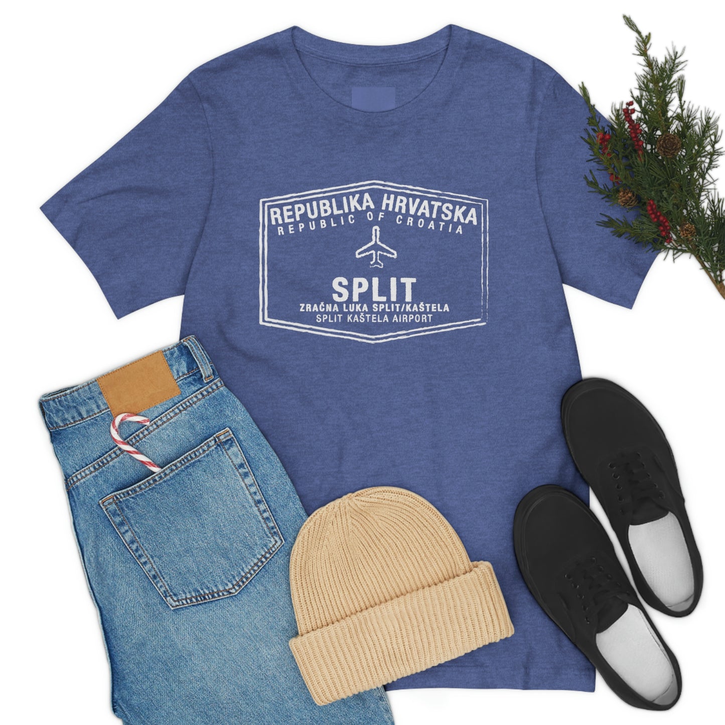 Split Croatia Passport Stamp Vacation Travel Unisex T-shirt