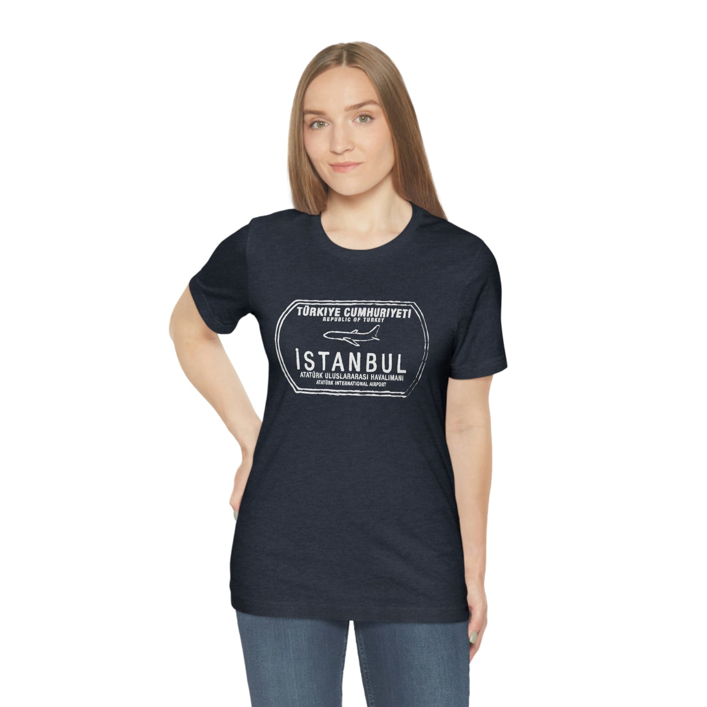 Istanbul Ataturk Turkey Passport Stamp Vacation Travel Unisex T-shirt