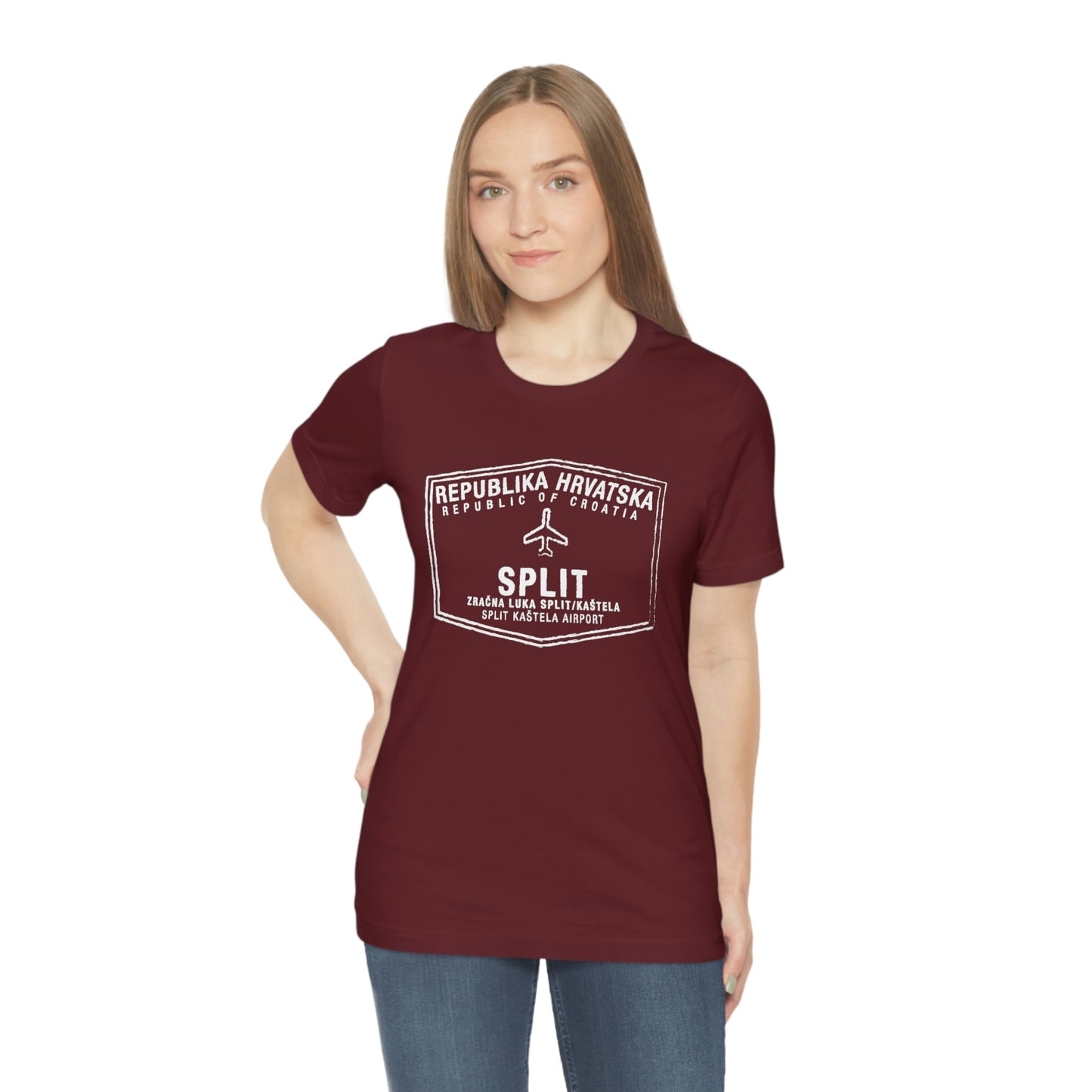 Split Croatia Passport Stamp Vacation Travel Unisex T-shirt