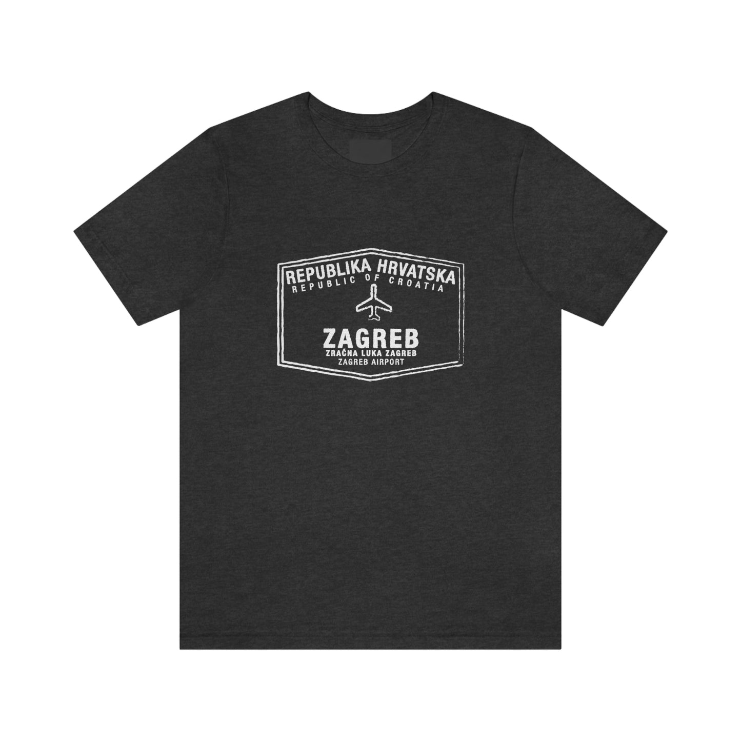 Zagreb Croatia Passport Stamp Vacation Travel T-shirt Unisex