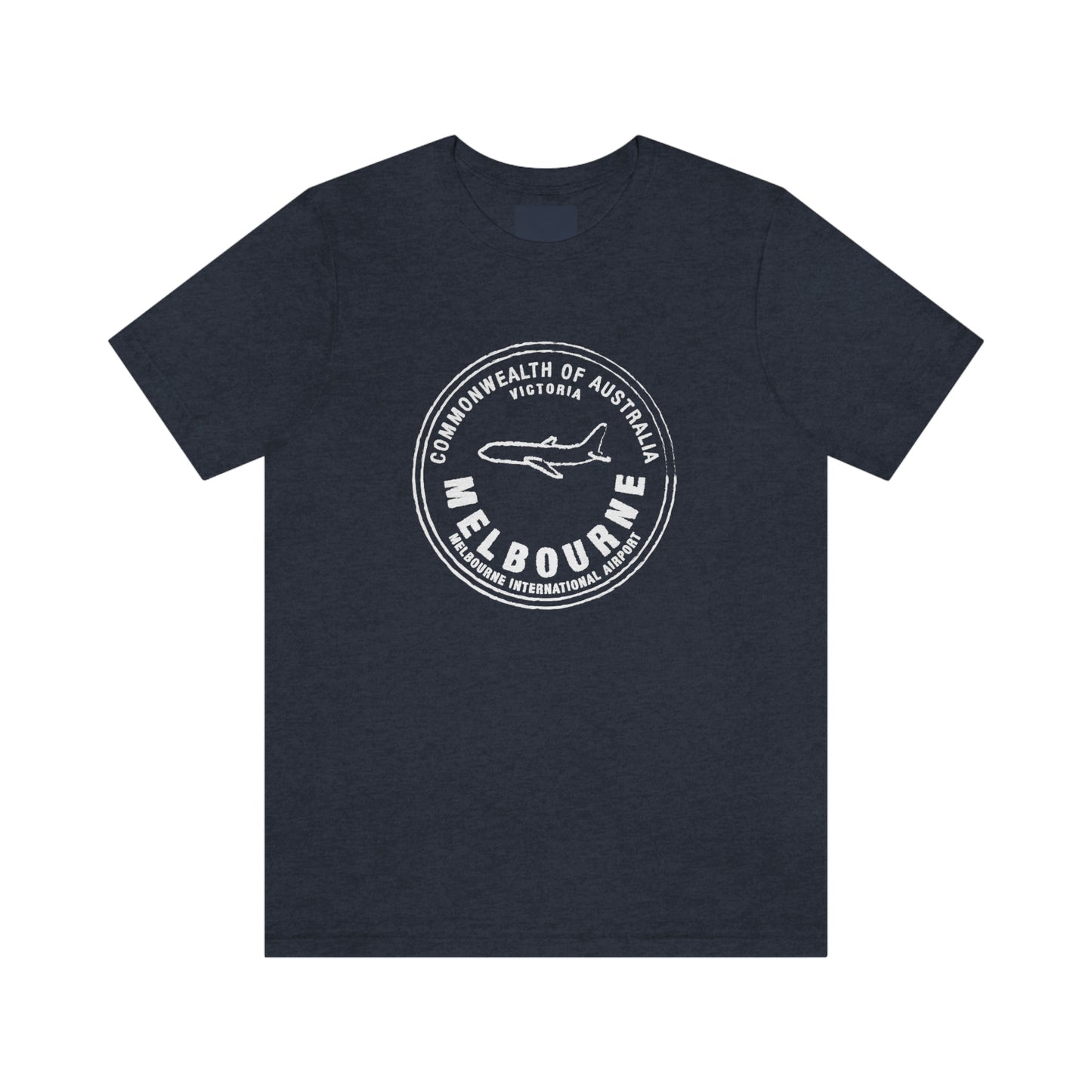 Melbourne Australia Passport Stamp Vacation Travel Unisex T-shirt