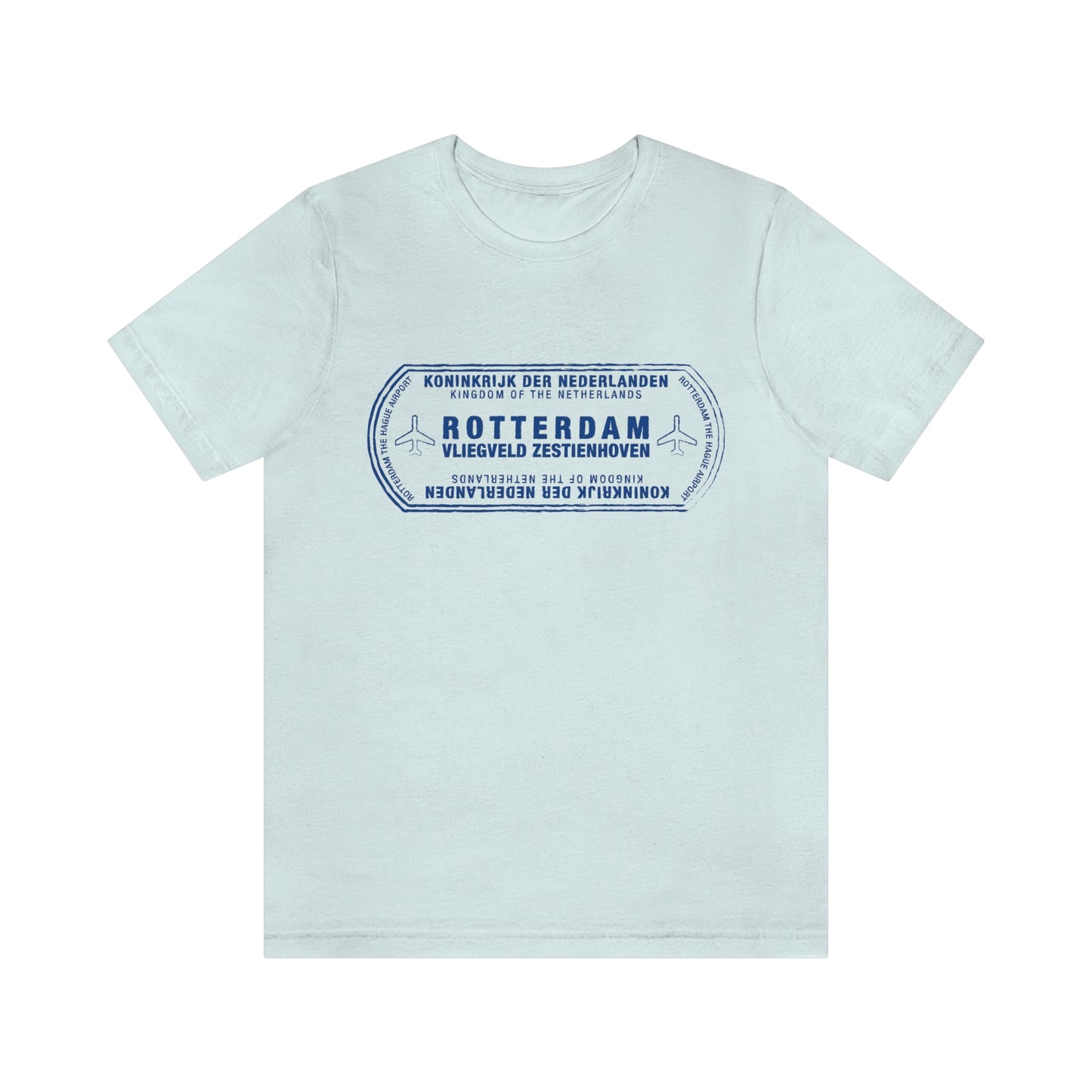 Rotterdam Netherlands Passport Stamp Vacation Travel Unisex T-shirt - Light