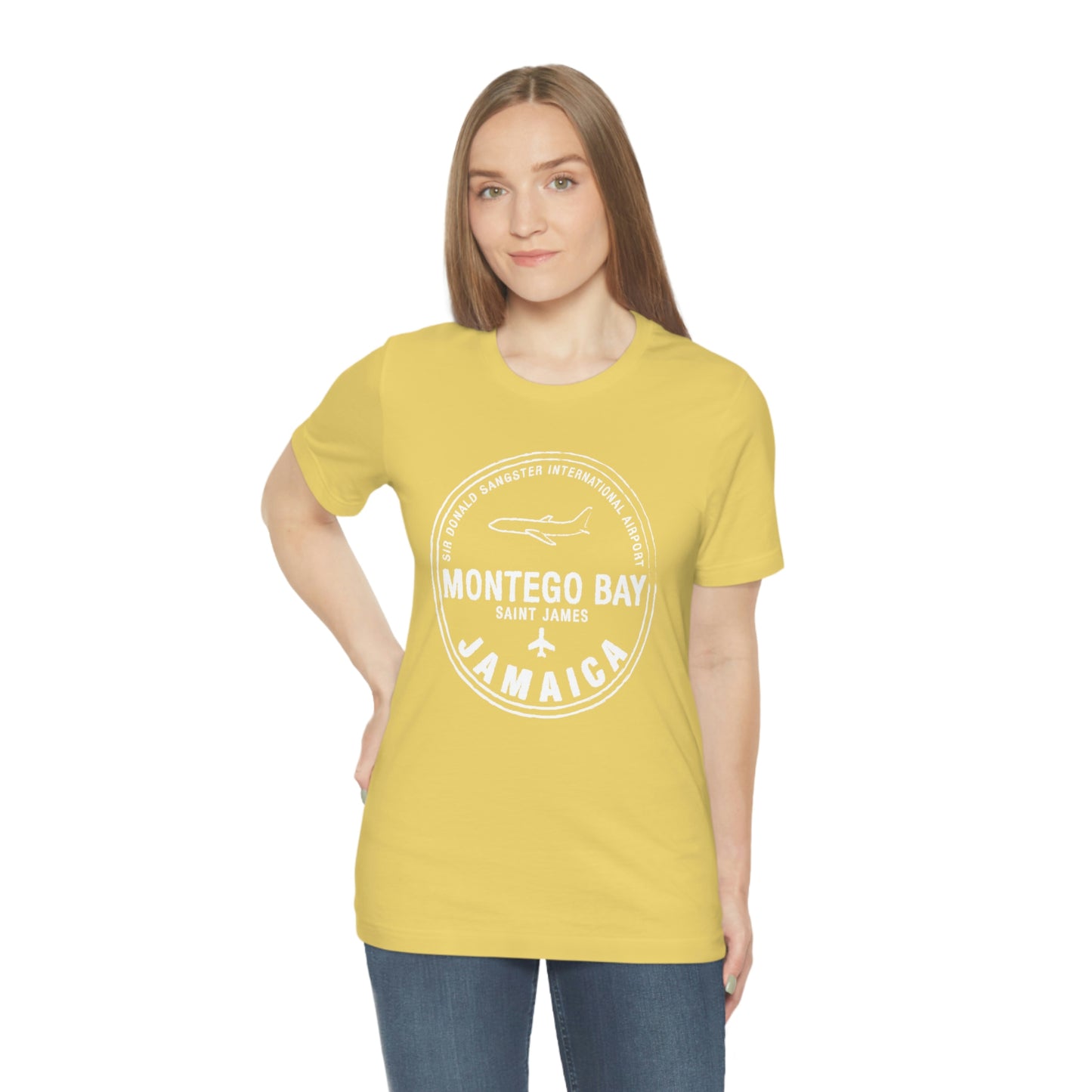 Montego Bay Jamaica Passport Stamp Vacation Travel Unisex T-shirt