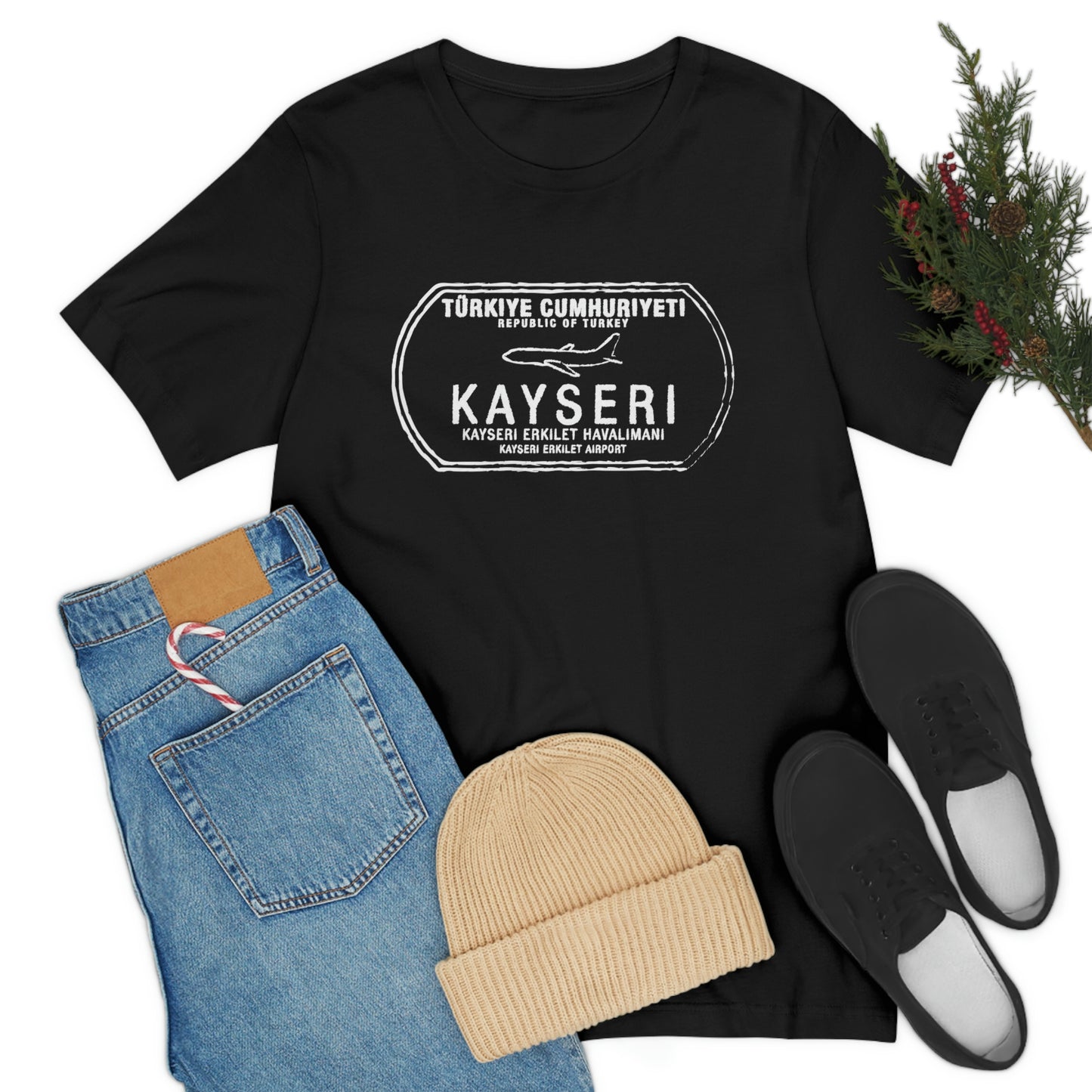 Kaysuri Erkilet Turkey Airport Passport Stamp Vacation Travel Unisex T-shirt