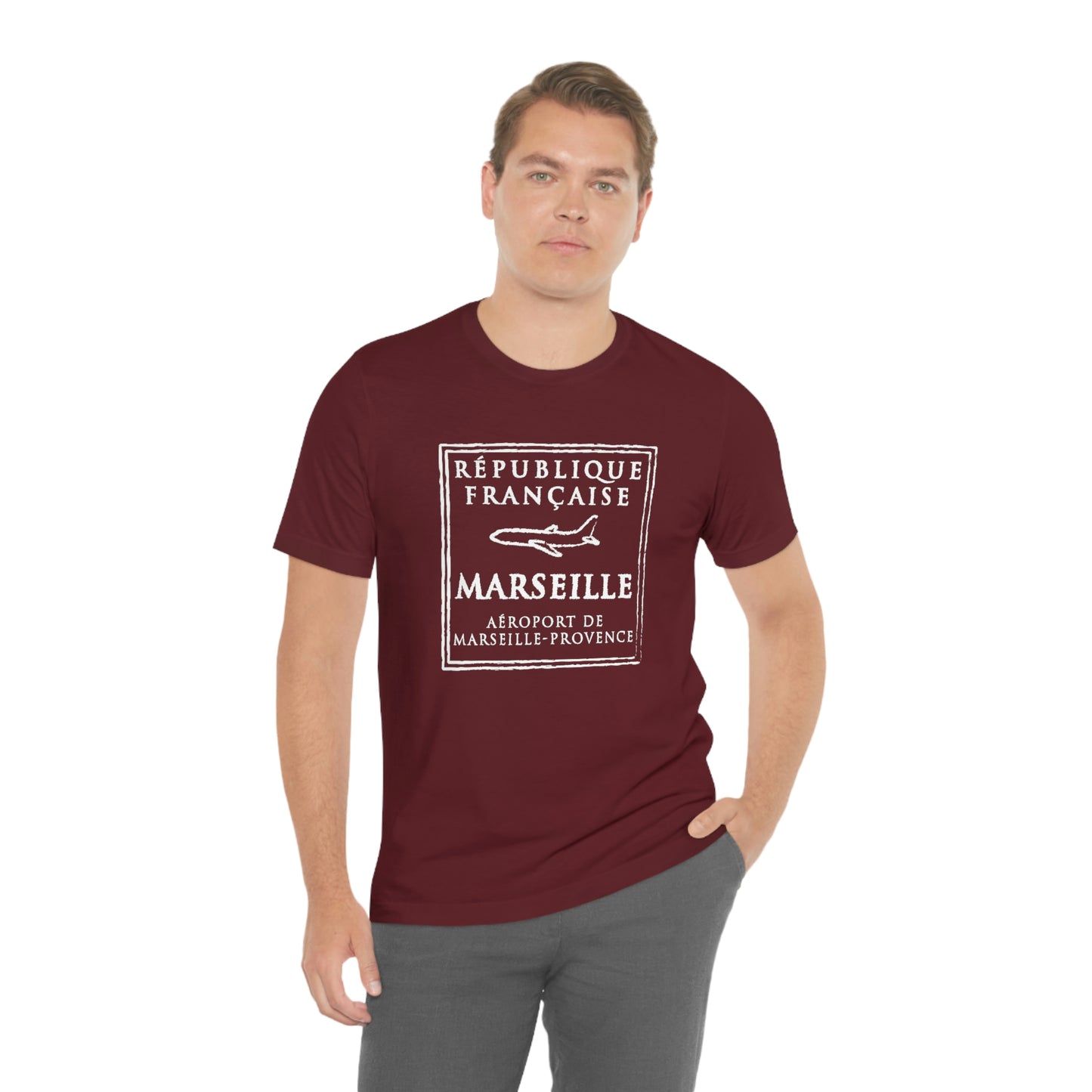 Marseille France Passport Stamp Vacation Travel Unisex T-shirt