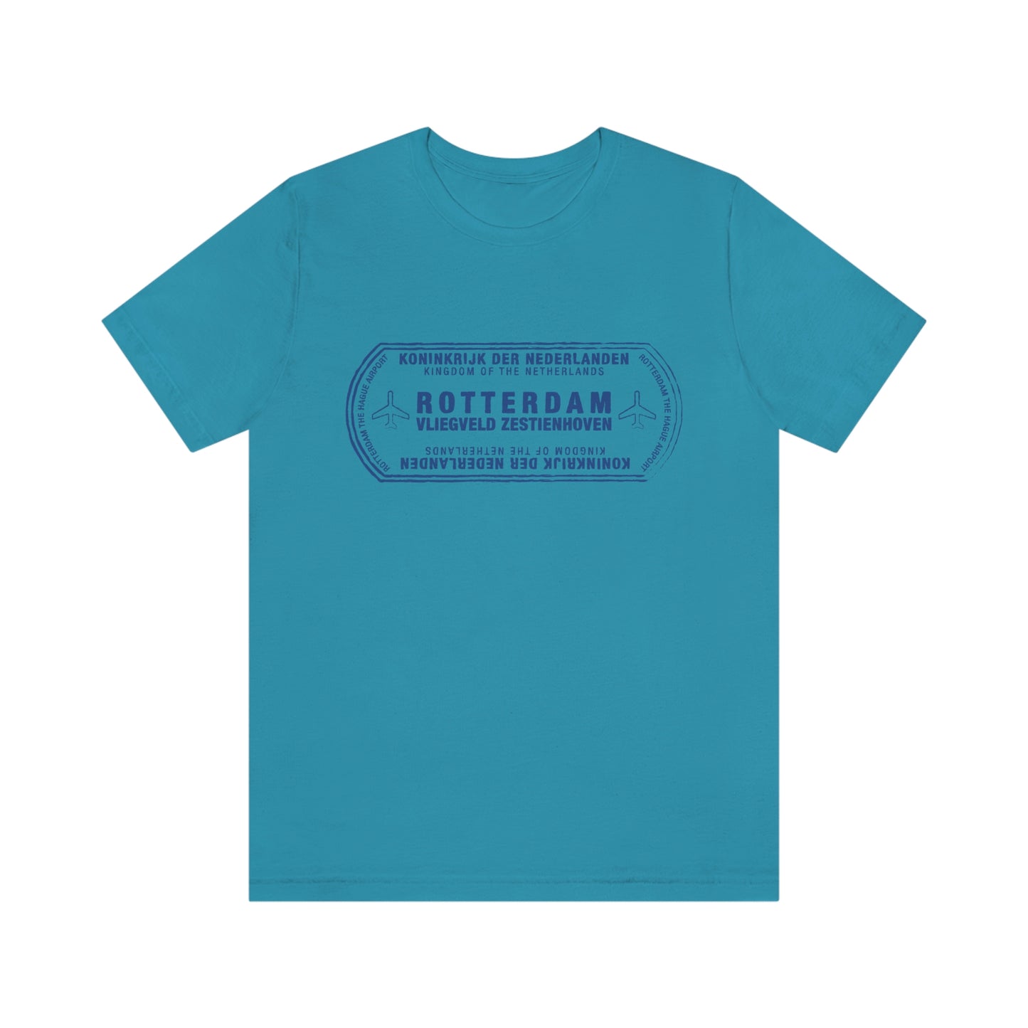 Rotterdam Netherlands Passport Stamp Vacation Travel Unisex T-shirt - Light