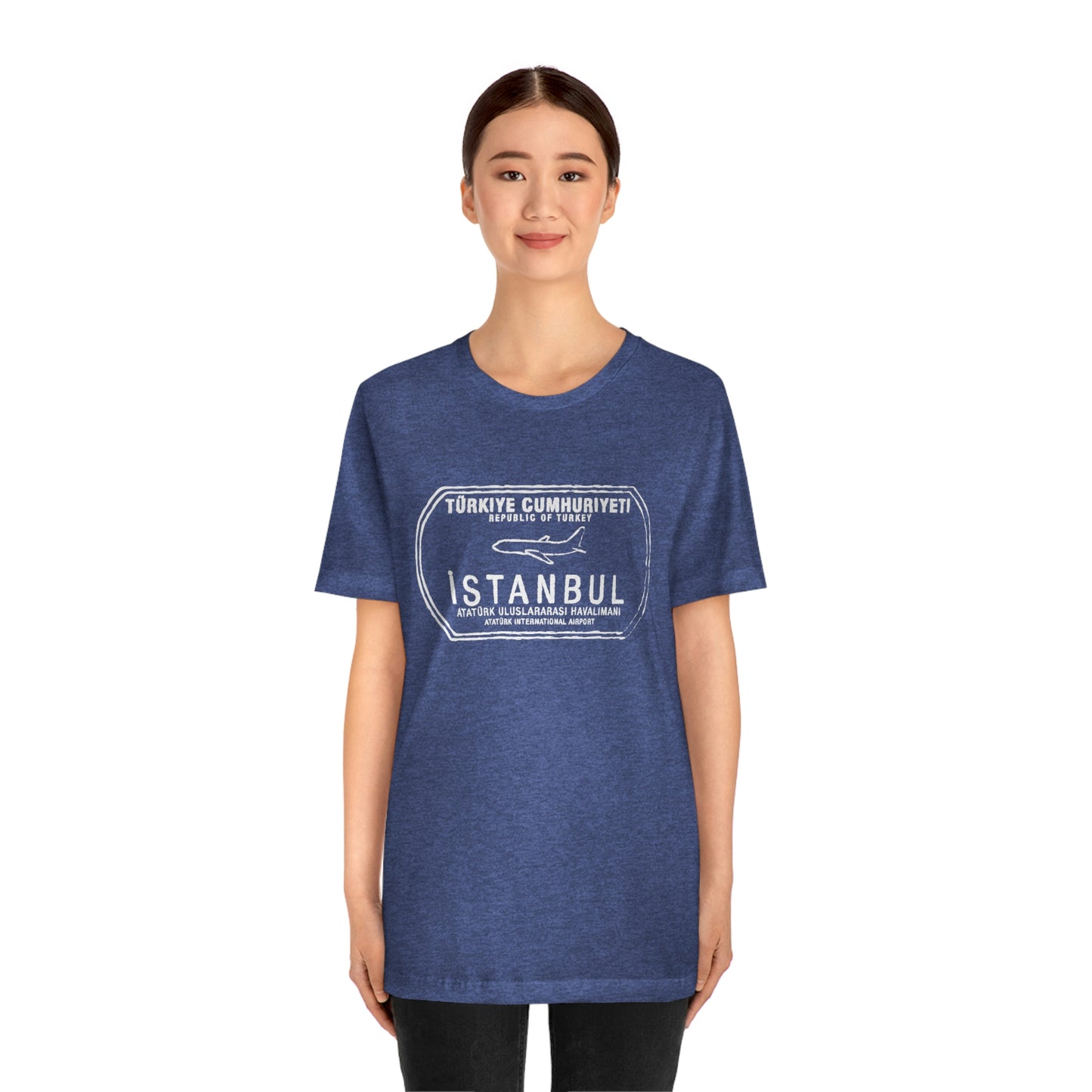 Istanbul Ataturk Turkey Passport Stamp Vacation Travel Unisex T-shirt